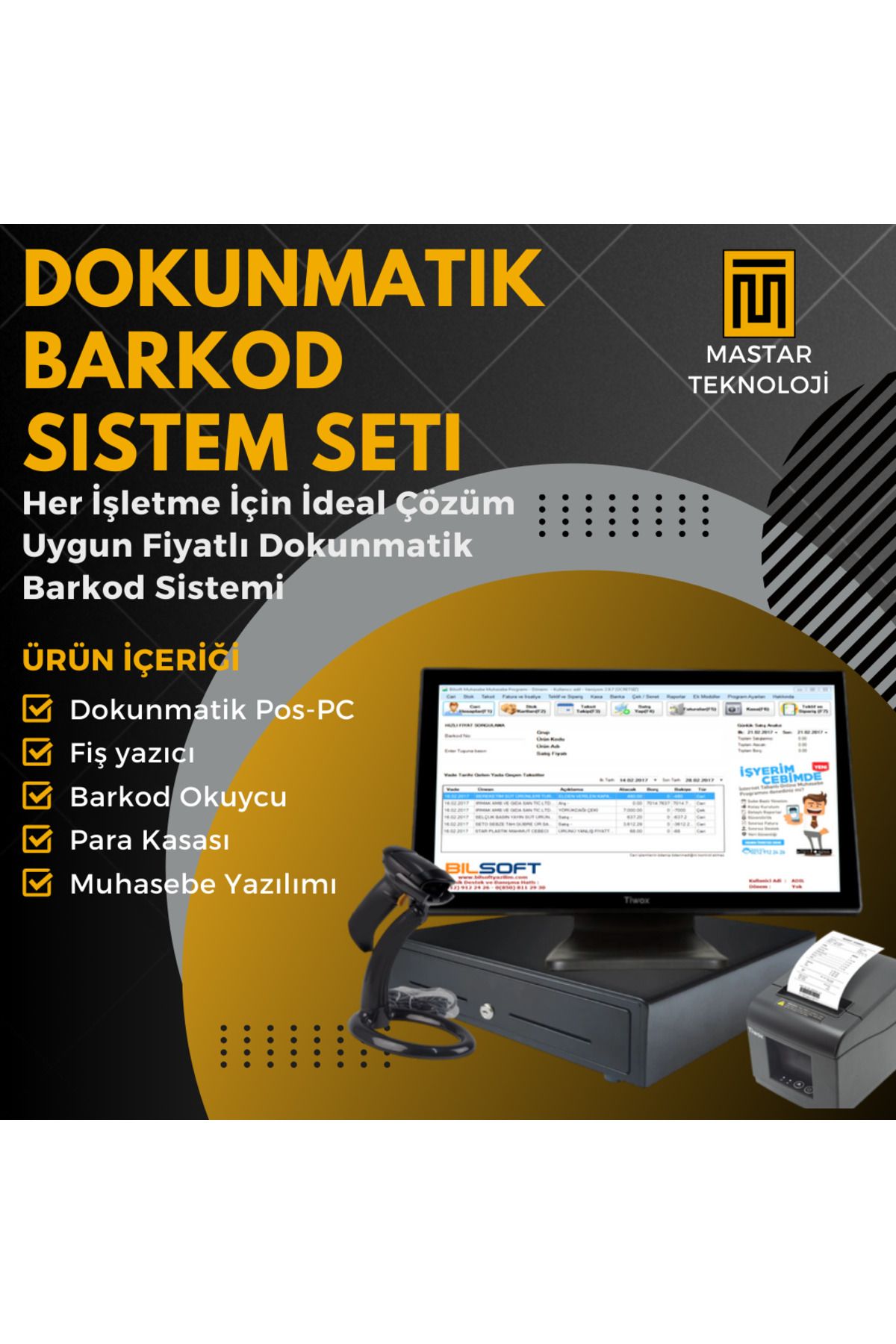 MASTAR TEKNOLOJİ DOKUNMATİK BARKOD SİSTEMİ