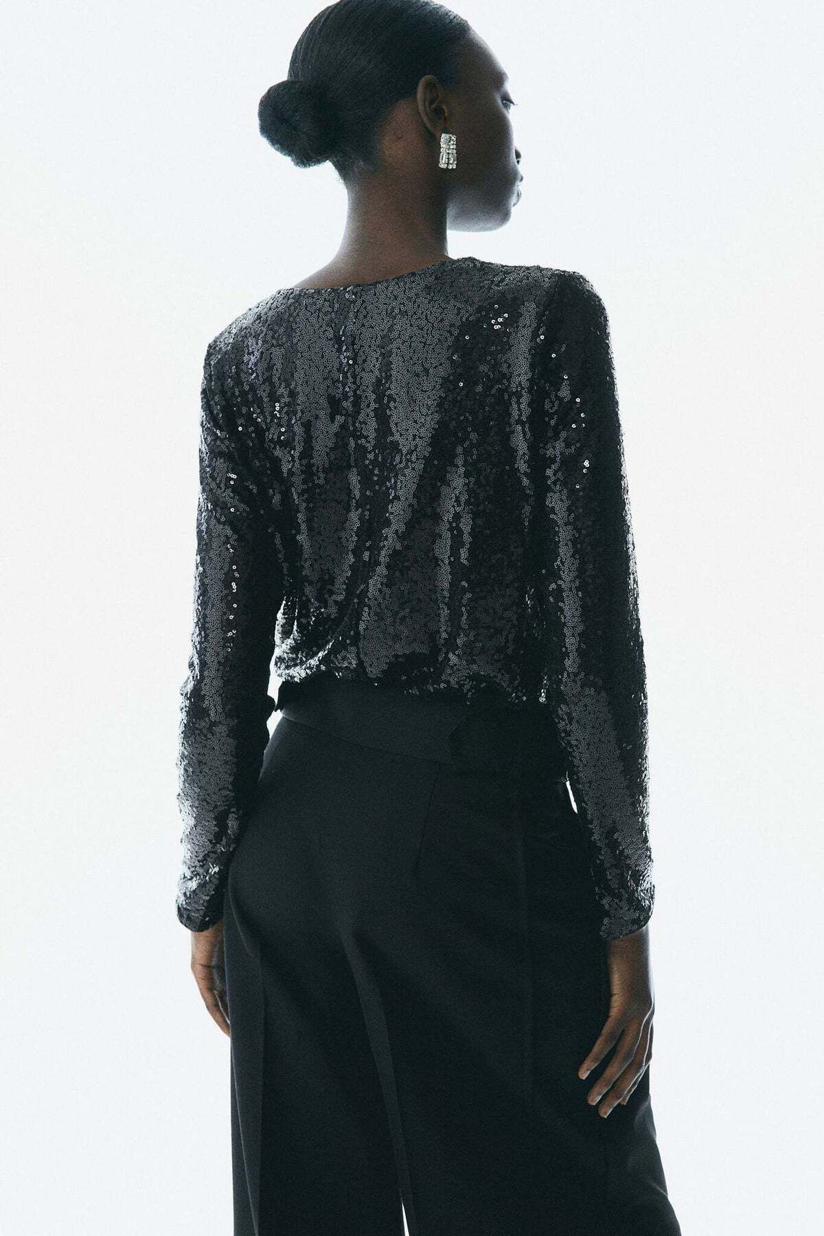 H&M-Sequined body 4