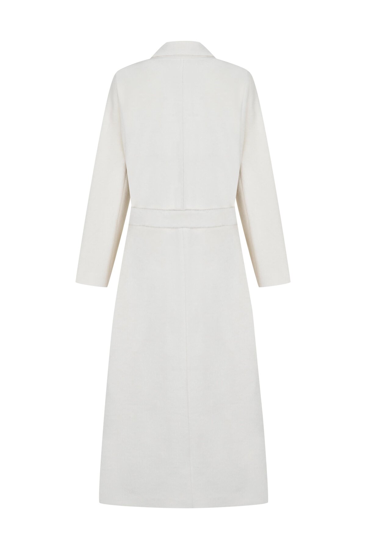 Beauty Omelette  Ekru İstanbul Alpaka Klasik Palto - Görsel 5