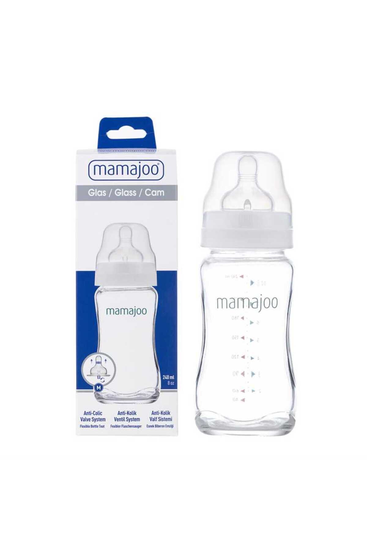 Mamajoo Cam Antikolik Biberon 240 ml 6 Ay+ | Orta Akışlı fotoğrafı 6 (önizleme)