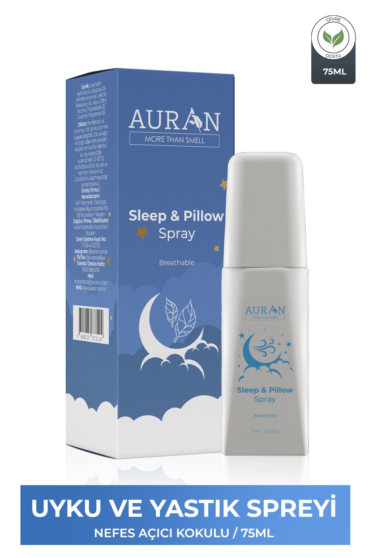 AURAN Nefes Açıcı Uyku Ve Yastık Spreyi Rahatlatıcı Uyku Ve Dinlenme Spreyi Sleep And Pillow Spray 75 ml