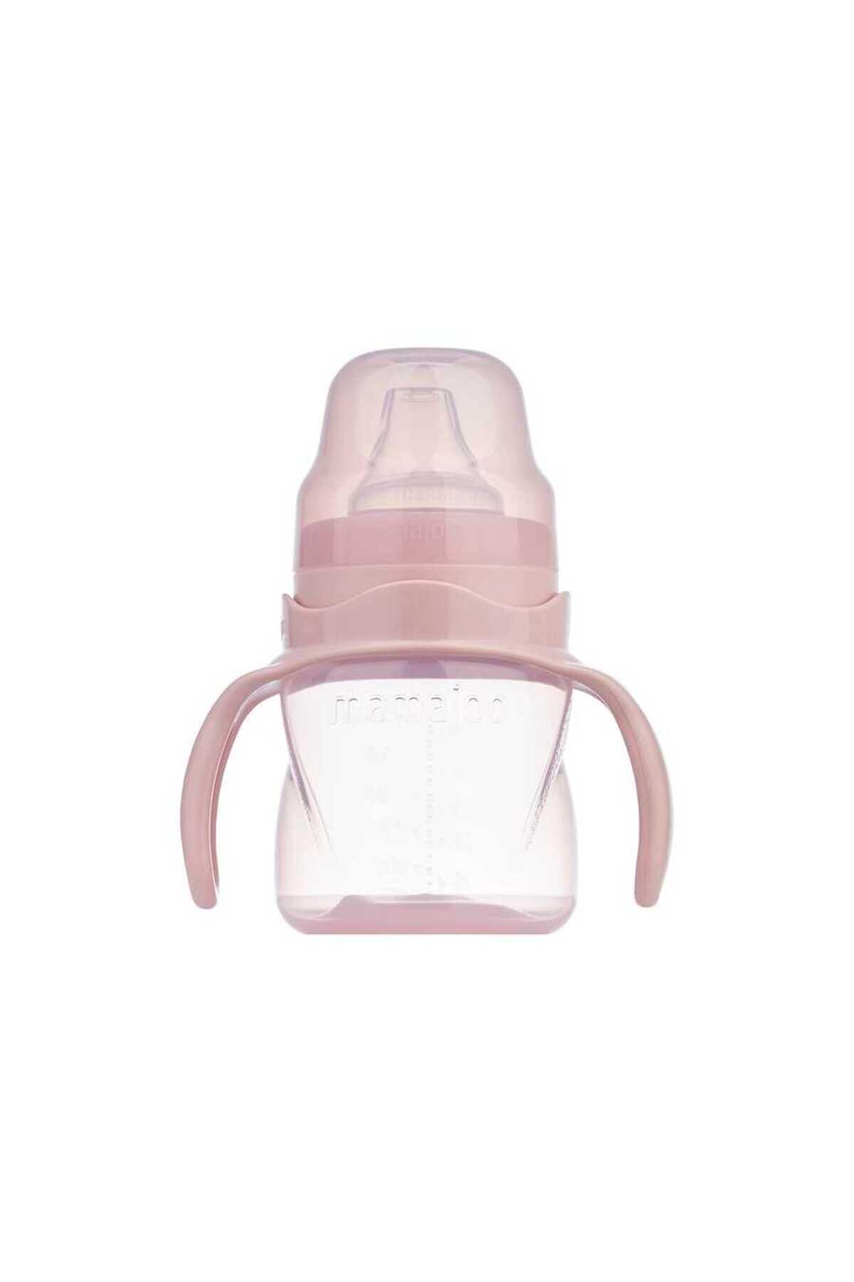 Mamajoo Antikolik Akıtmaz Alıştırma Bardağı 160 ml & İkili Ergonmik Beslenme Kaşığı - Powder Pink fotoğrafı 3 (önizleme)