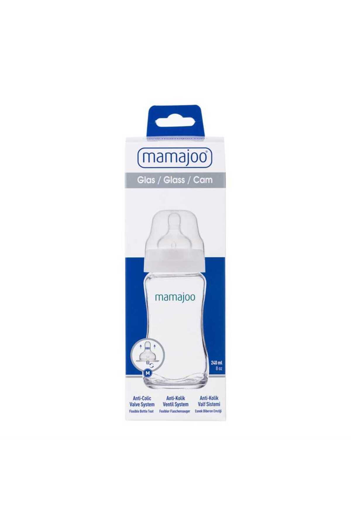 Mamajoo Cam Antikolik Biberon 240 ml 6 Ay+ | Orta Akışlı fotoğrafı 2 (önizleme)