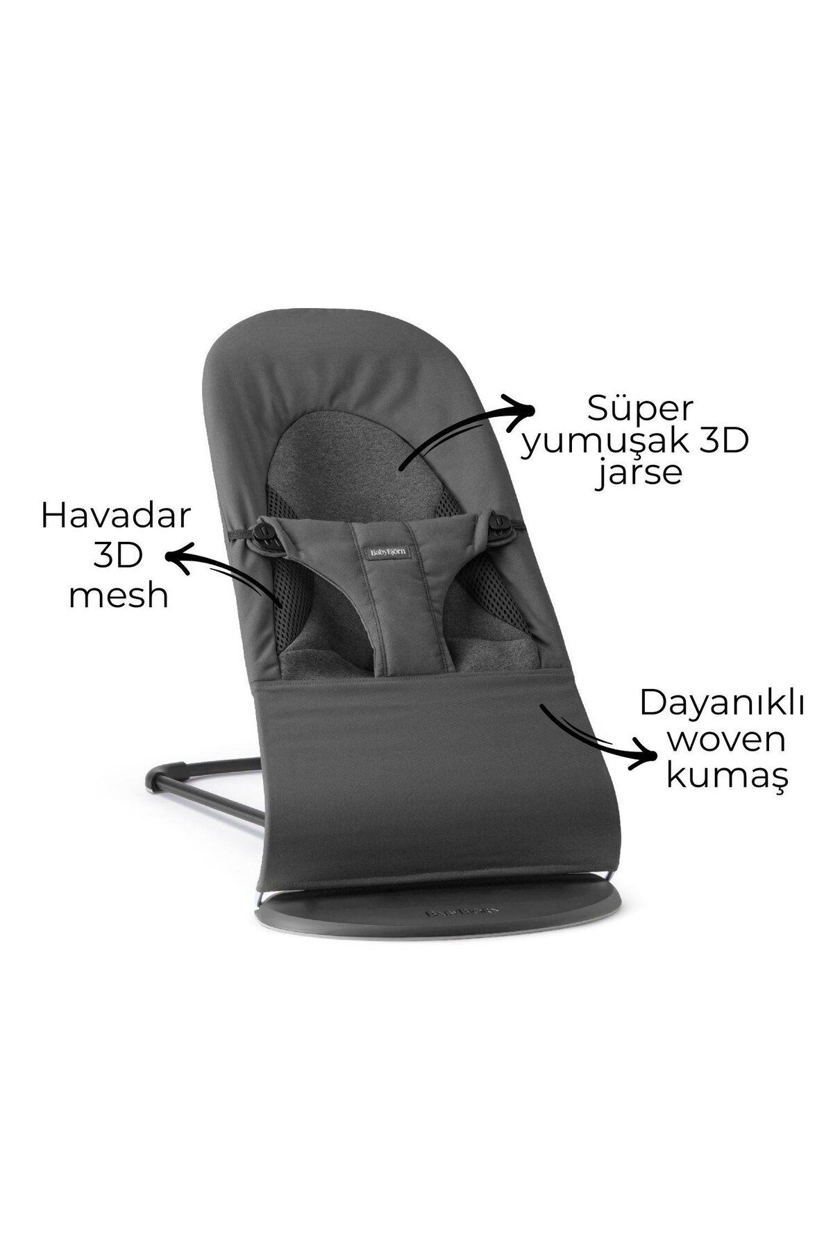 BabyBjörn-Dark Gray Balance Soft Woven Jersey Triple Fabric 3