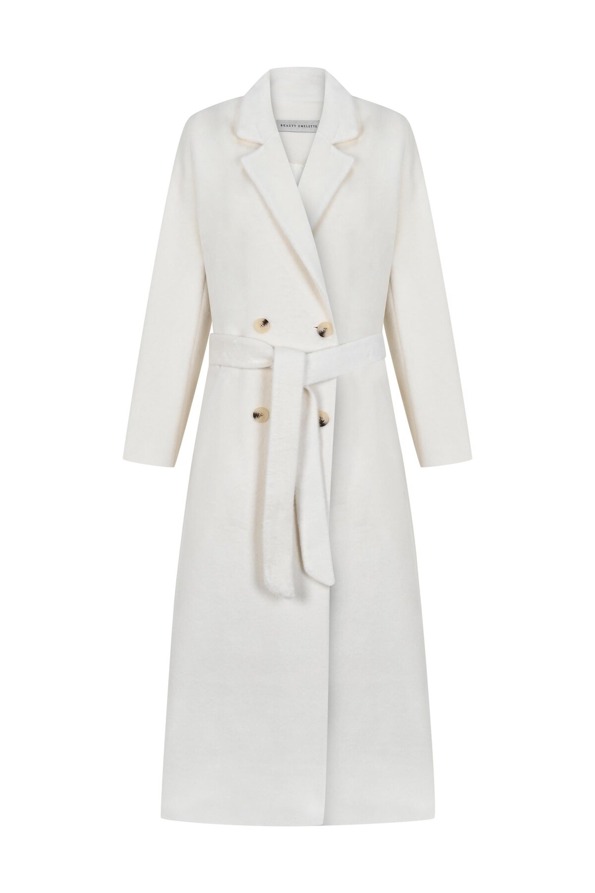 Beauty Omelette  Ekru İstanbul Alpaka Klasik Palto - Görsel 4