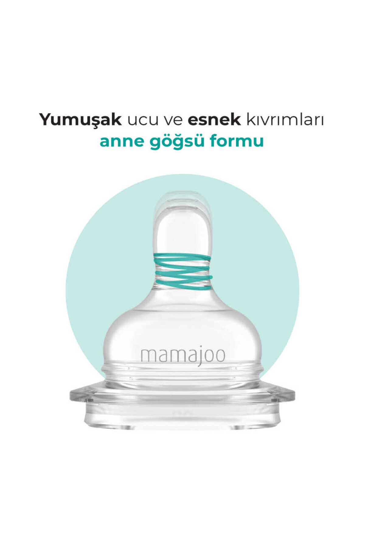 Mamajoo Antikolik Biberon Emziği Seti 12 Ay+ | Yoğun Akışlı, İkili - Saklama Kabı Hediyeli fotoğrafı 4 (önizleme)