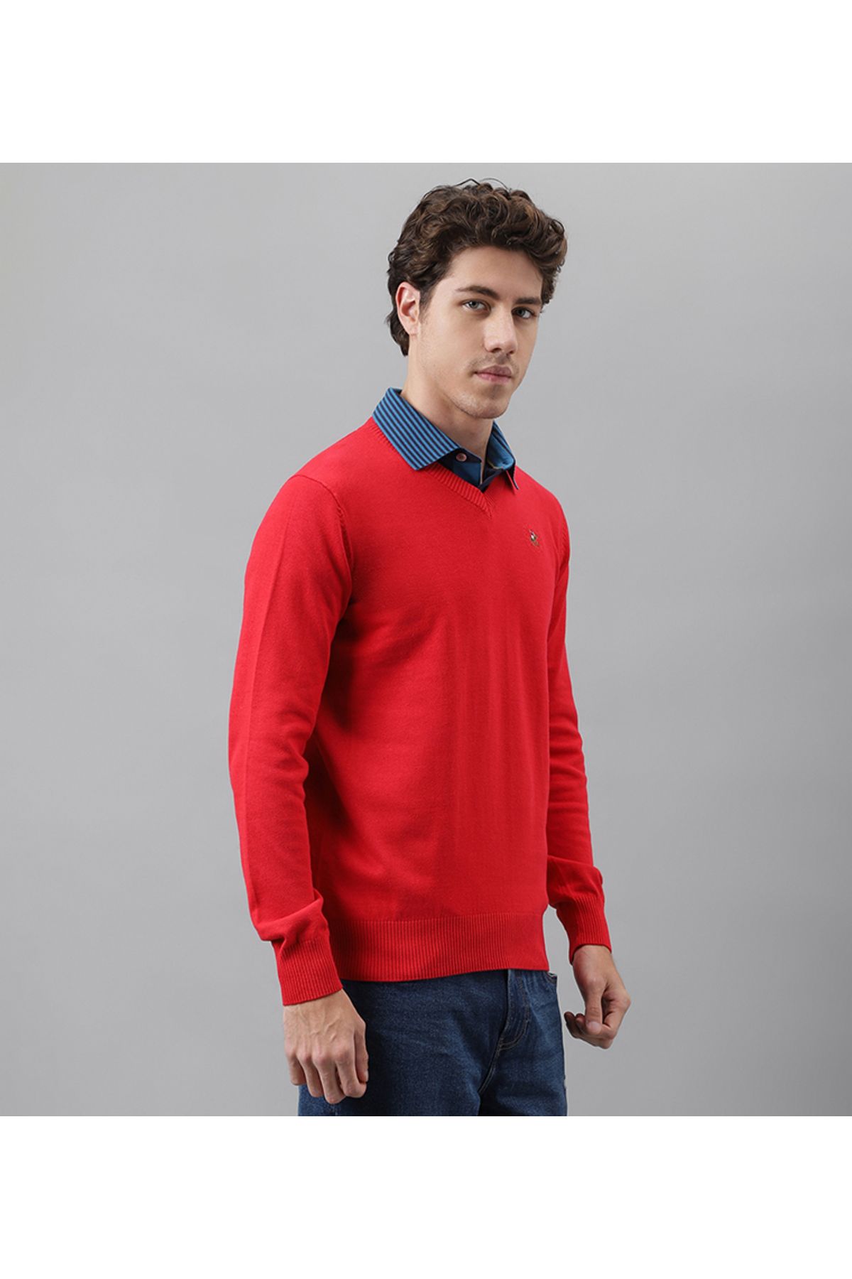 Bhpc-Beverly Hills Polo Club Mens Red Sweater 3