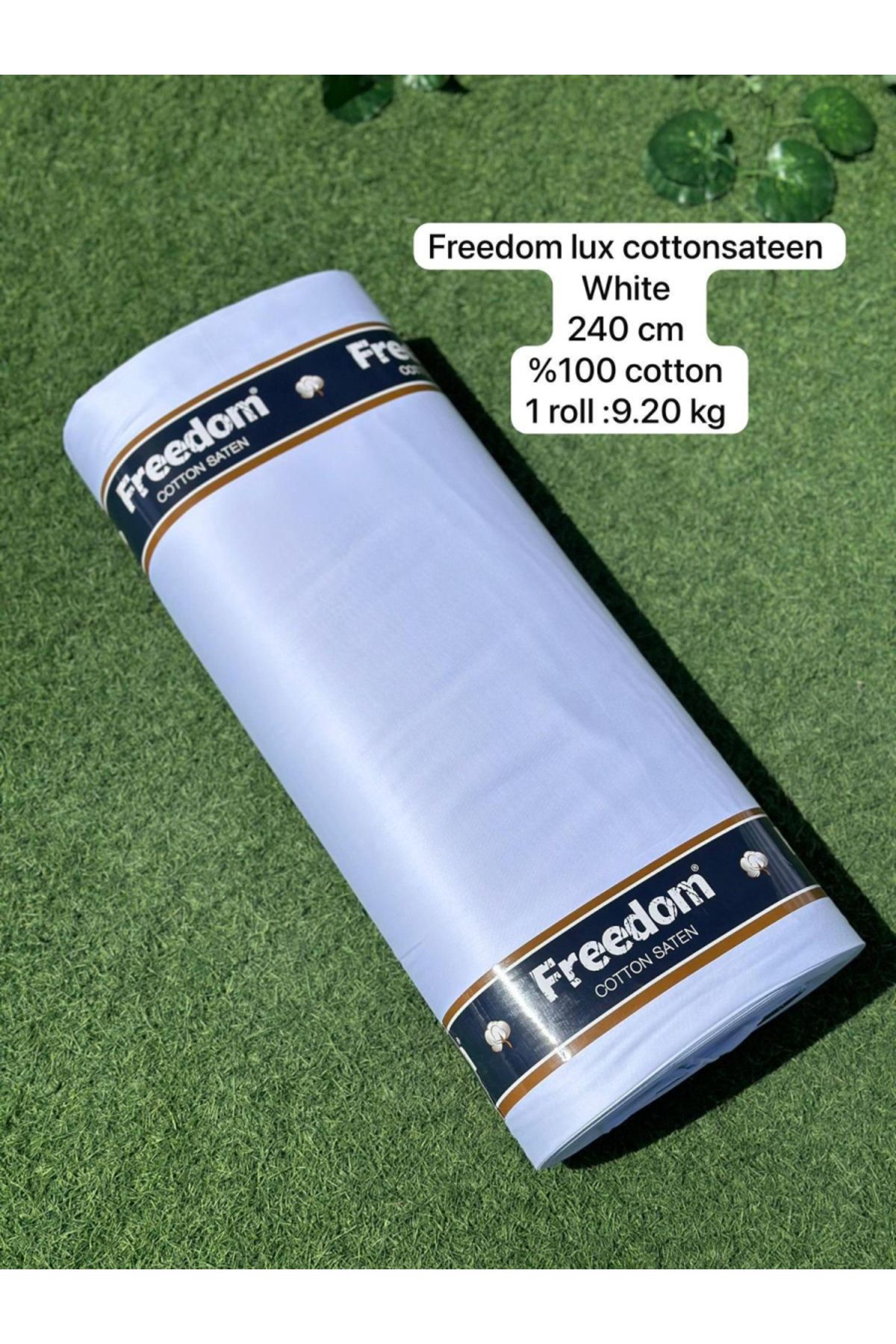 Freedom-Plain White Cotton Satin 1 Ball (30 Meters) Fabric - Duvet Cover Bed Sheet 1