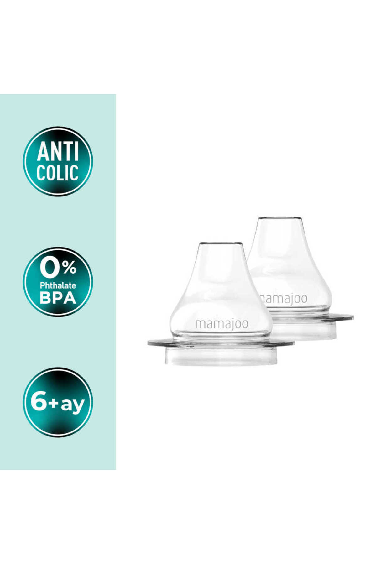 Mamajoo Antikolik Akıtmaz Alıştırma Bardak Ucu Seti, İkili - Saklama Kabı Hediyeli fotoğrafı 2 (önizleme)