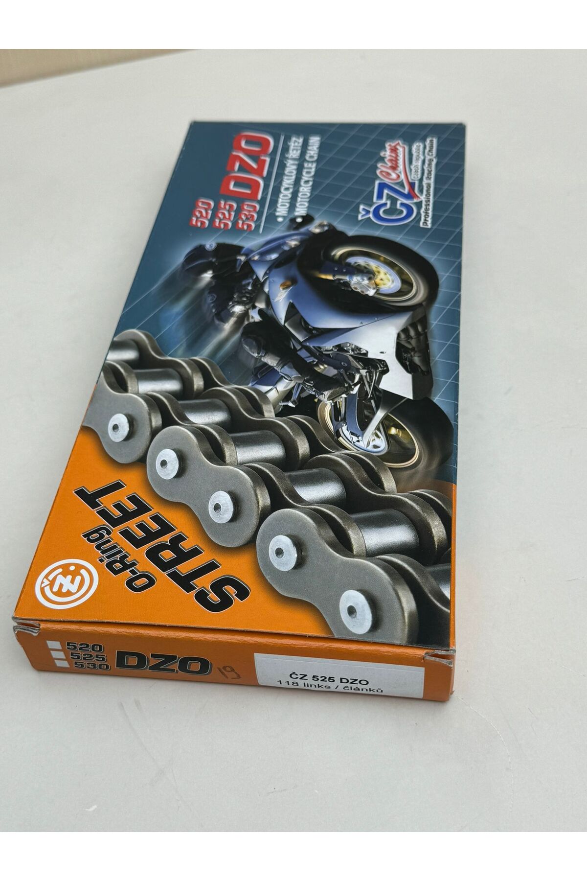 CZ CHAİNS CZ 525 DZO 118 BAKLA GOLD MOTOSİKLET ZİNCİRİ - ORİNGLİ