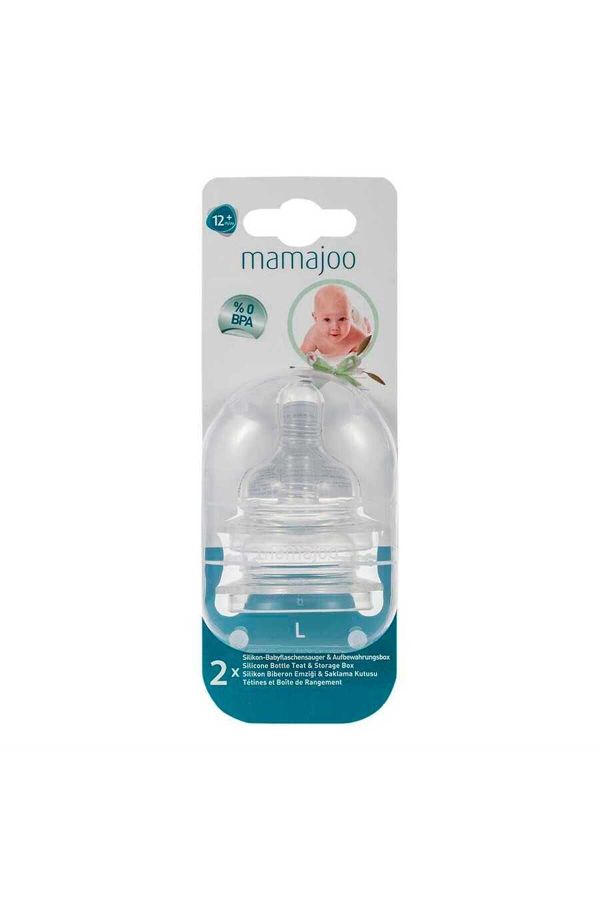 Mamajoo %0 Bpa Silikon Biberon Emziği Ikili L No.3 12 Ay