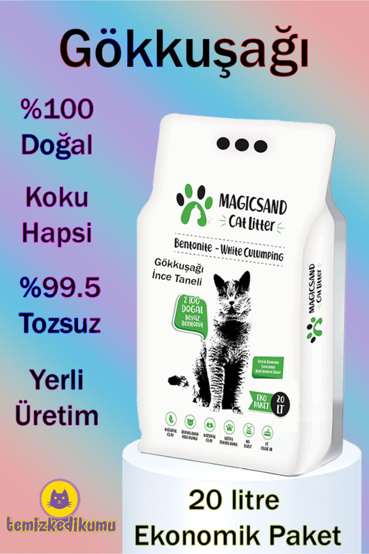 magicsand Gökkuşağı Bentonit 20 Lt.