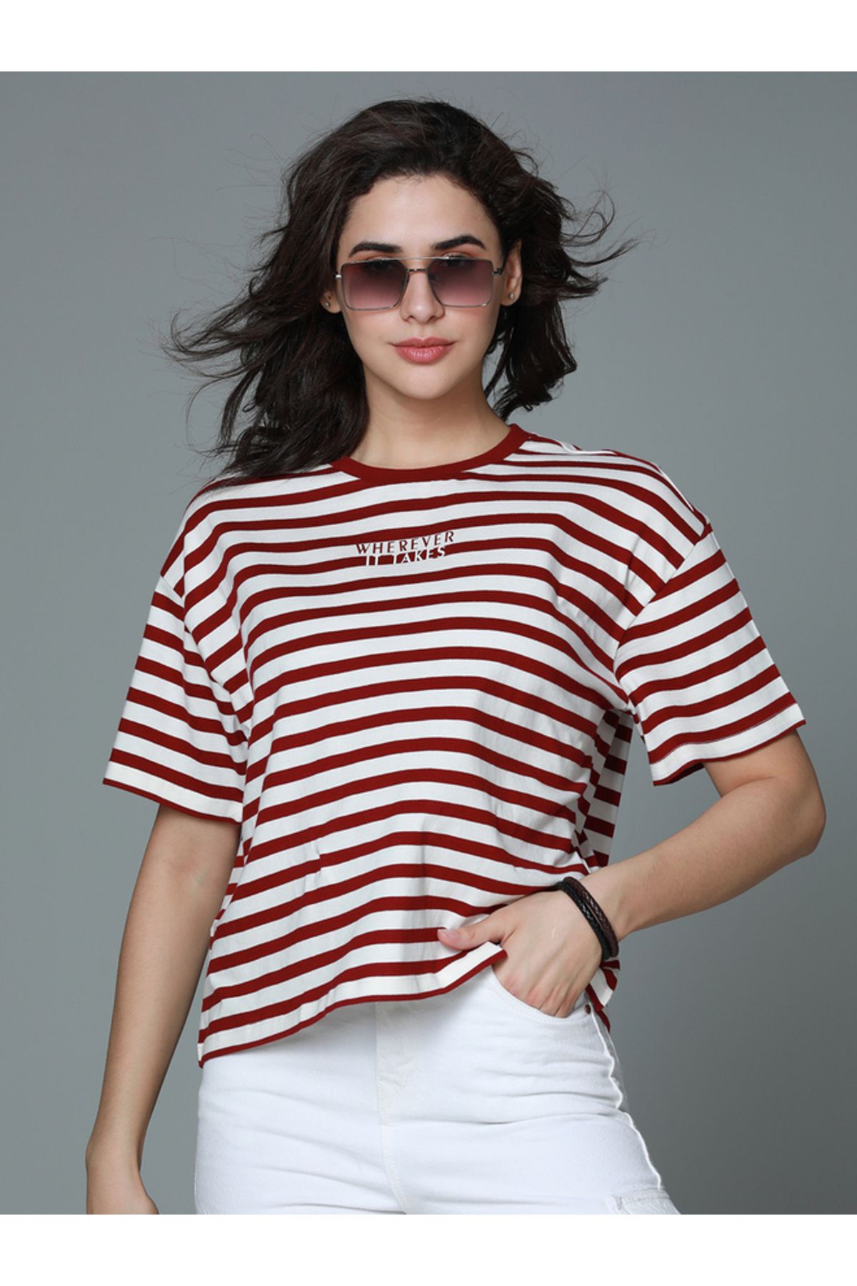 High Star By Styli-Boxy Fit Striped T-Shirt 5