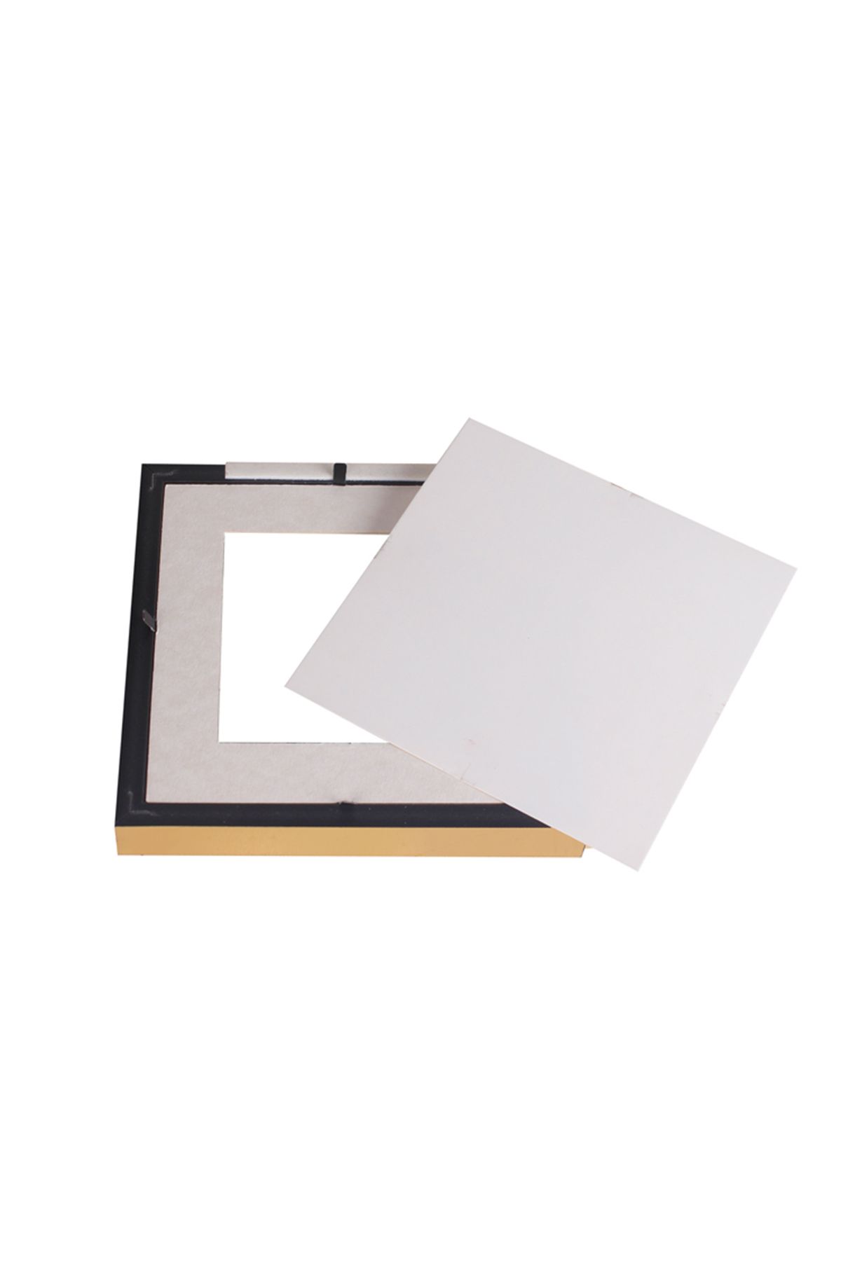 Nobbystar-Wood 14X14Cm Pola Square Photo Frame with Adhesive Disconnect and Paspart - Pack of 3 4