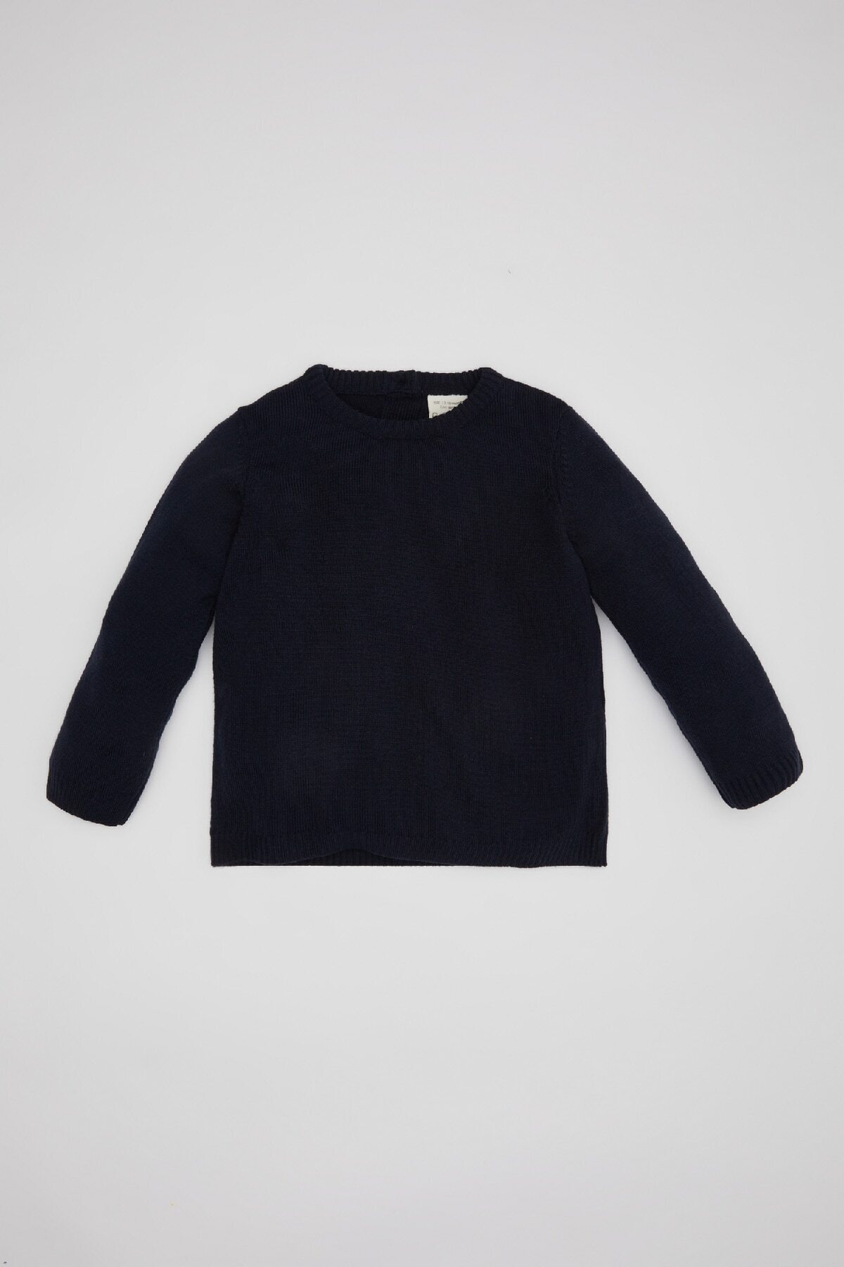 DeFacto-Baby Boy Crew Neck Basic Plain Knitwear Sweater A5036A524Au 1