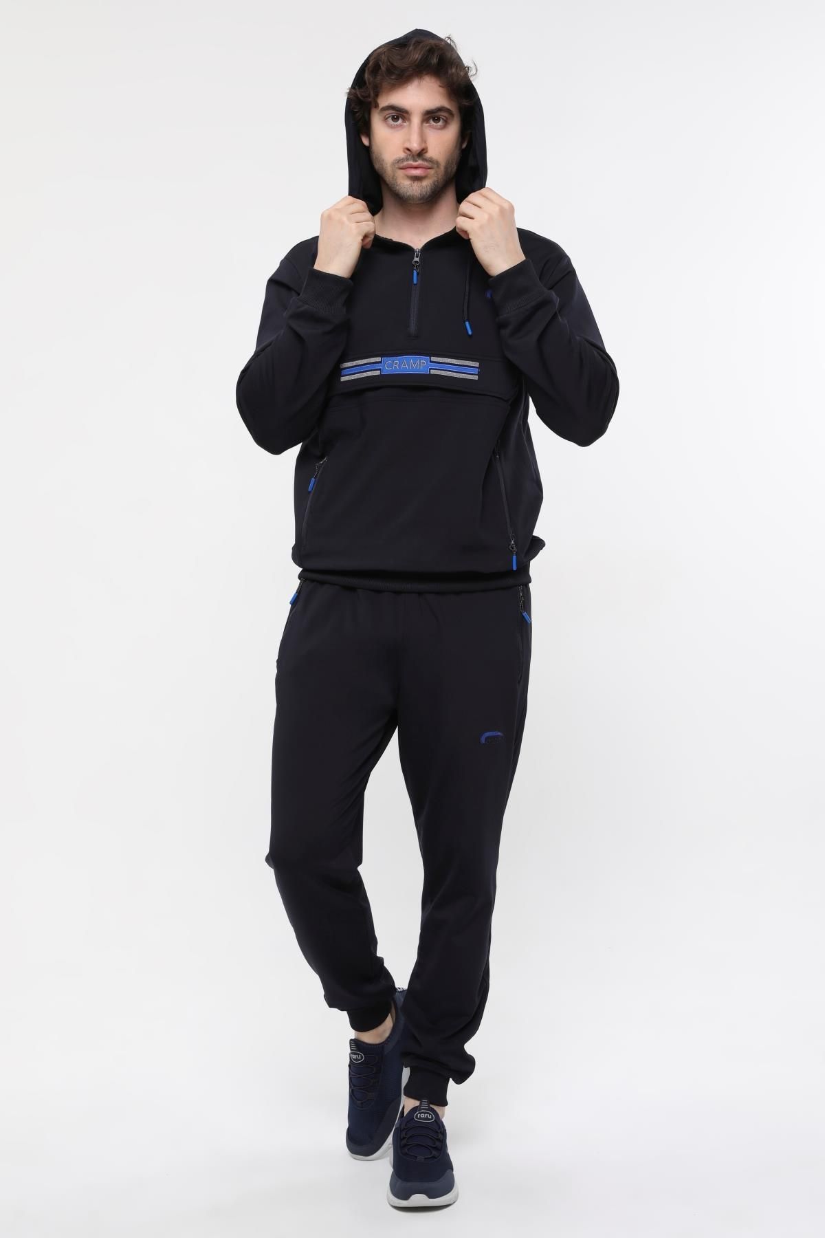 Cramp Spor-Σετ αθλητικής φόρμας Diver με κουκούλα με μισό φερμουάρ Navy Blue 2