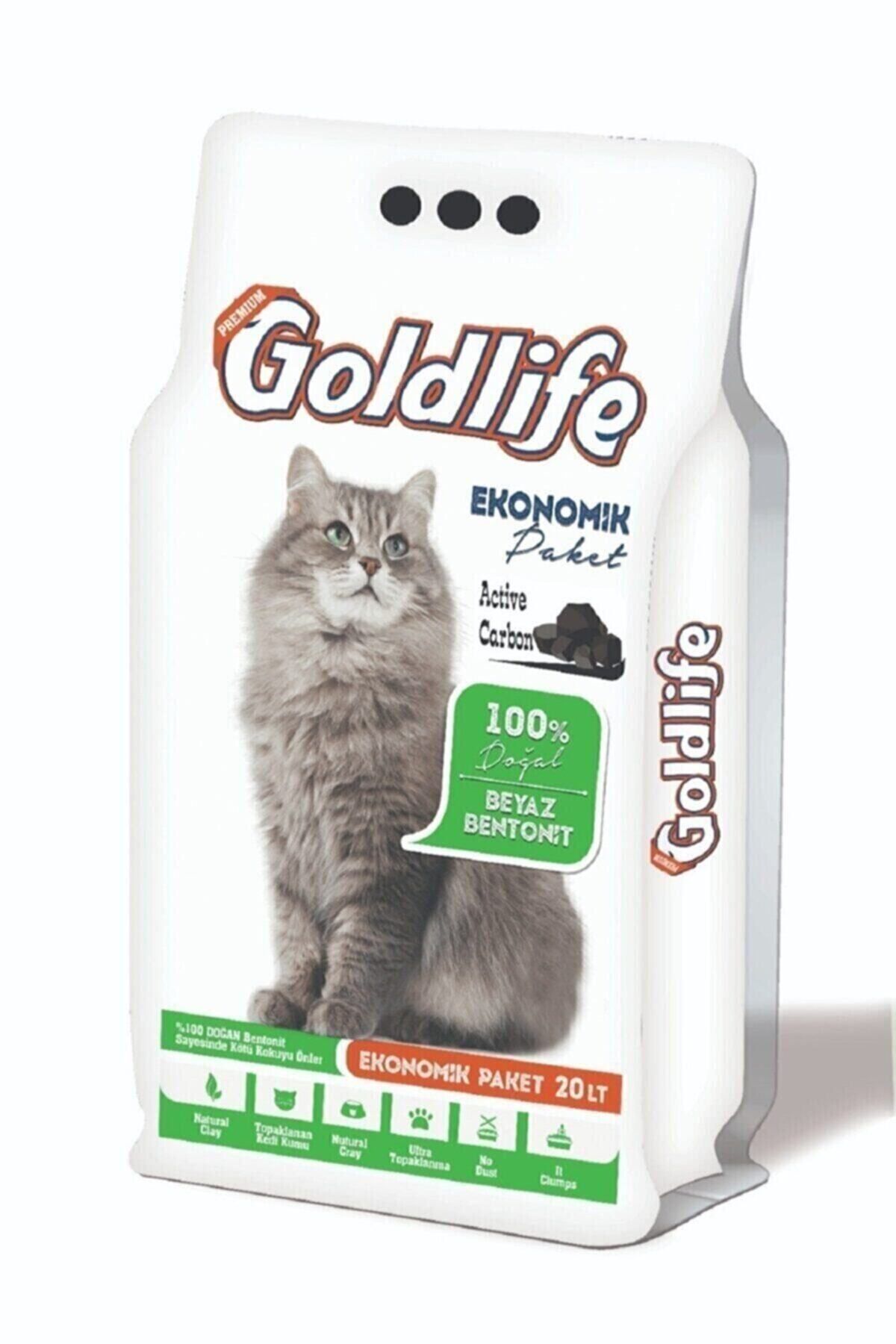 Goldlife Ekonomik Paket Aktif Karbon Kedi Kumu 20 Lt