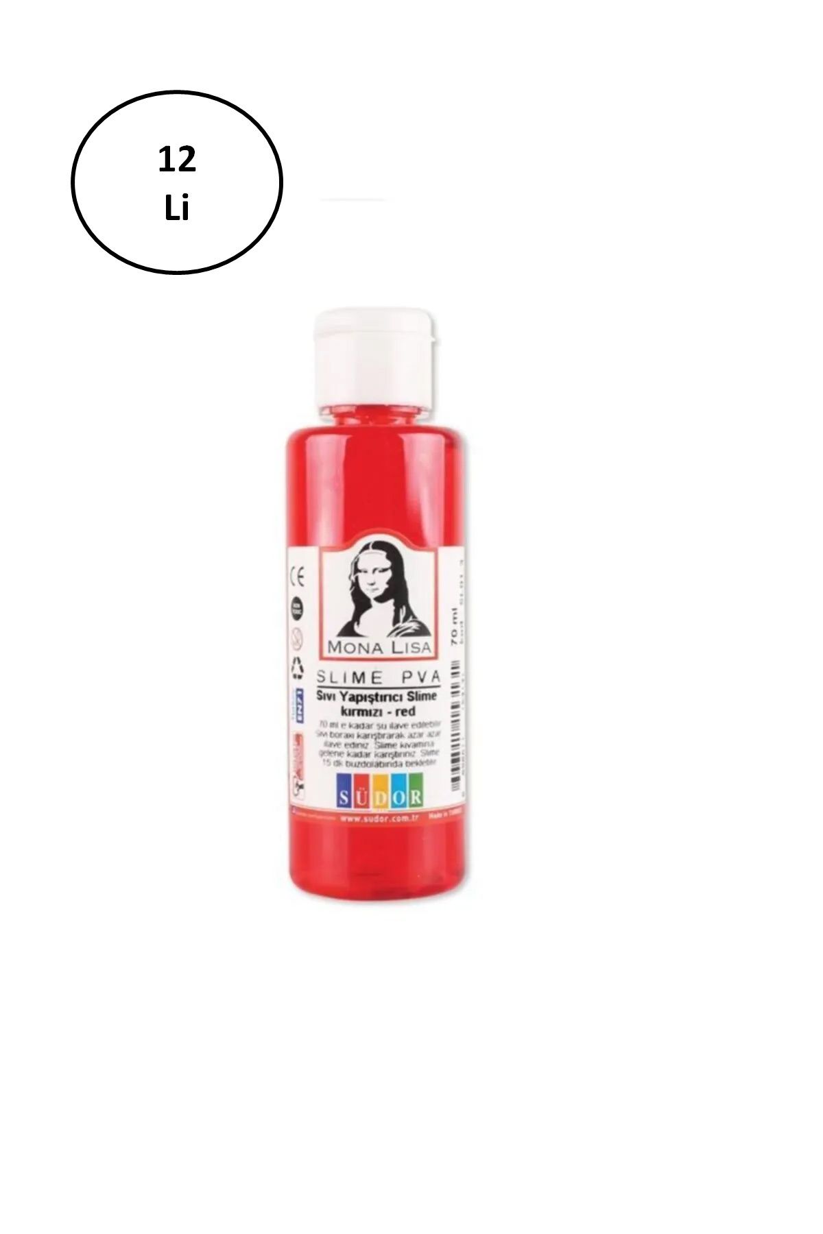 Kapamarka Slime Yapıştırıcı 70 ml Sıvı Slime Pva Renkli Sılaym 70 Ml Sıvı Yapıştırıcı Südor 12'li