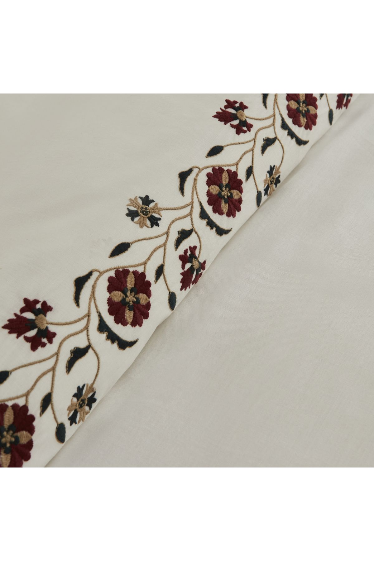 Karaca Home-Janset Double White Embroidered Duvet Cover Set 6