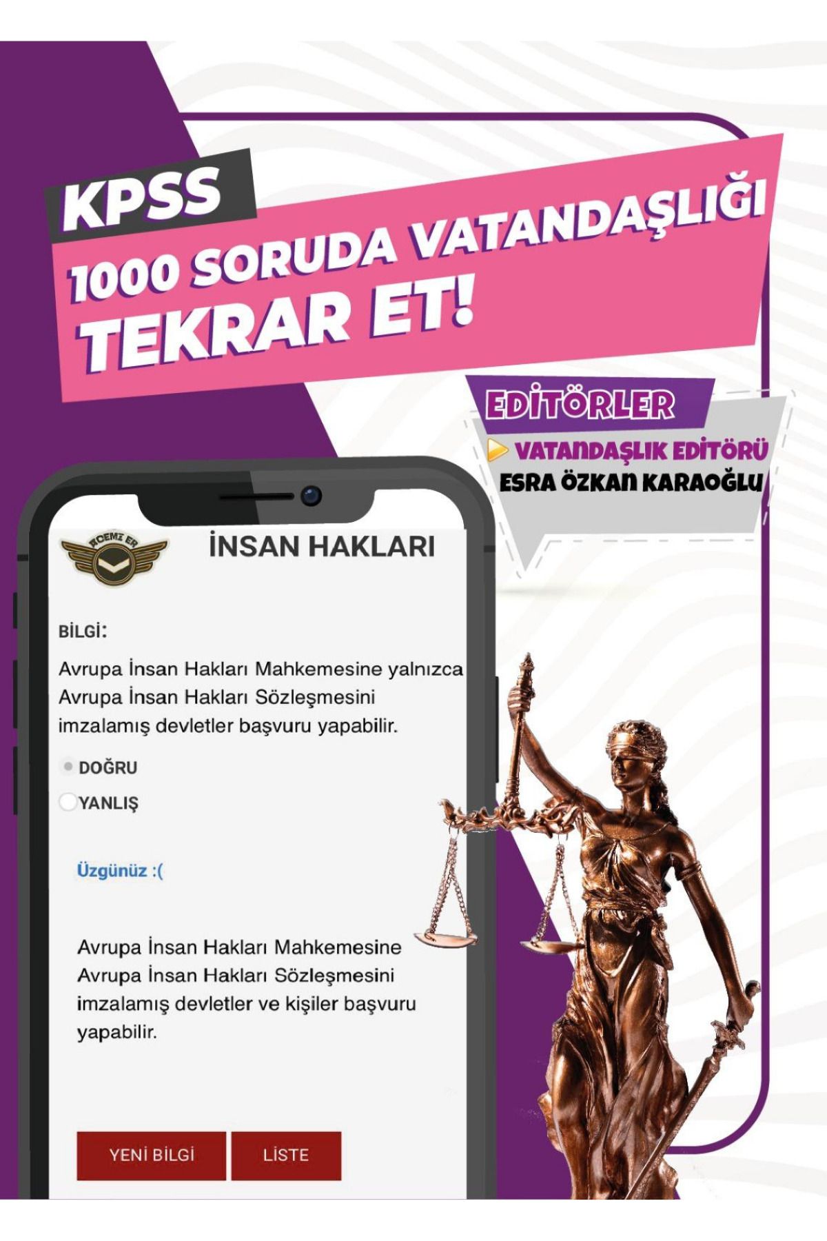 Eğit Akademi 2025 KPSS 1000 Soruda Vatandaşlık Genel Tekrarı Mehmet Eğit (Online Üründür)