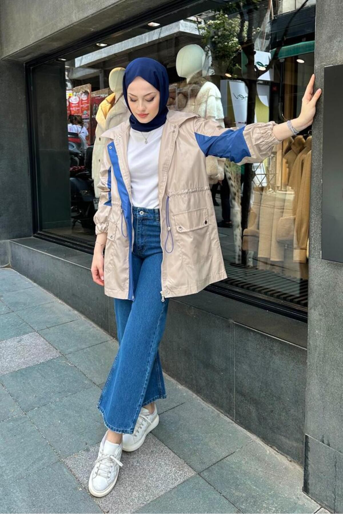 Oven-Modest Raincoat & Windbreaker - Blue - Relaxed fit 5