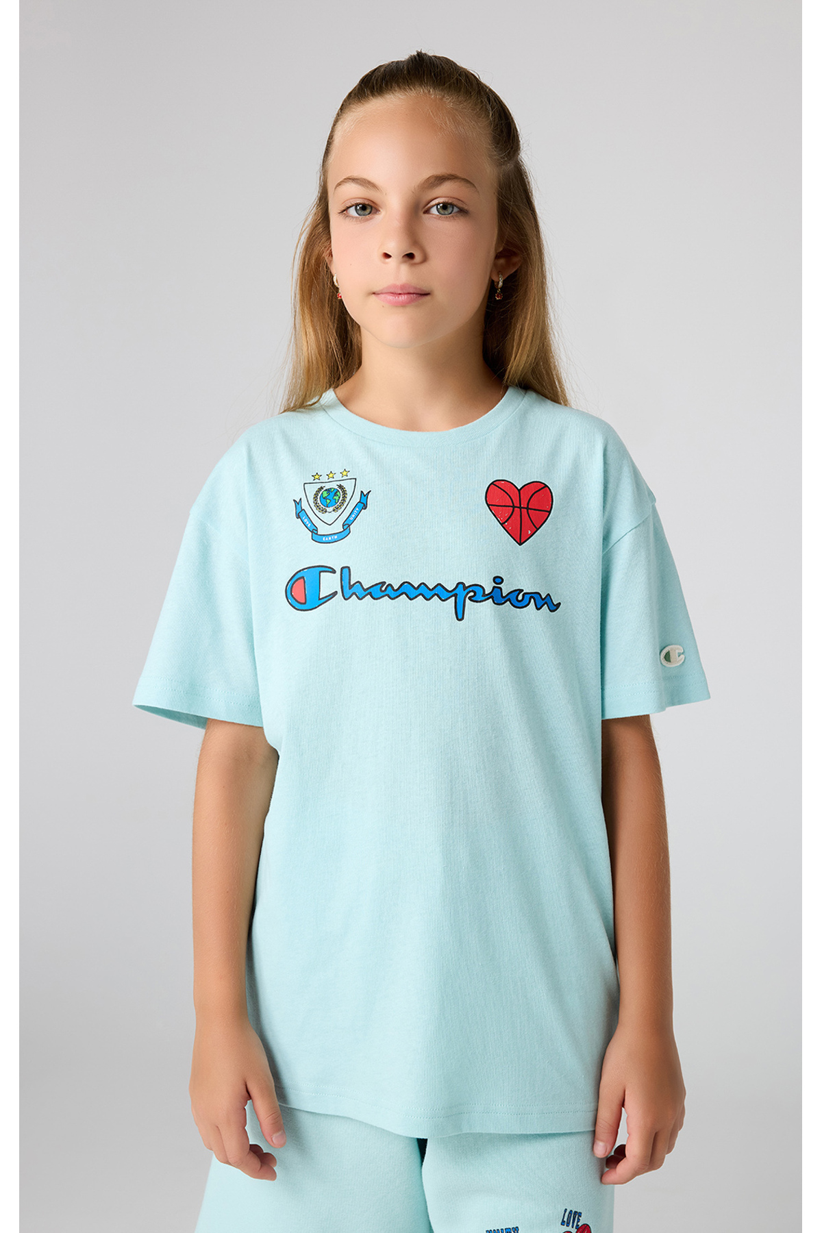 تی شرت دخترانه طرح دار آستین کوتاه | چمپیون Champion 306708 - تصویر 3