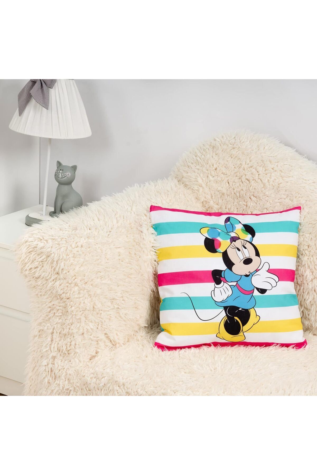 Disney Collection-Minnie Mouse - Dekokissen Mit Füllung Und Reißverschluss - 40x40 cm 4