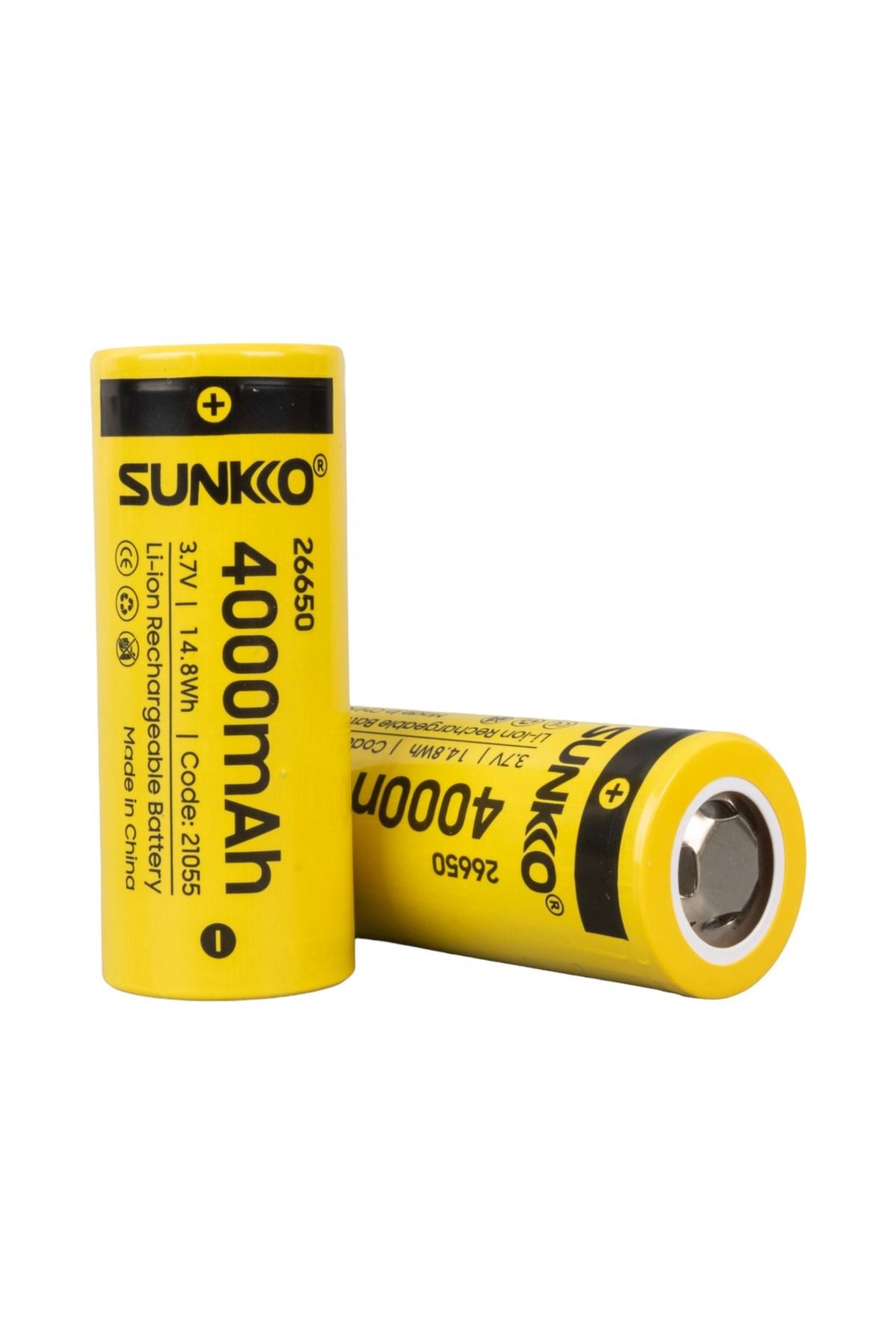 Kapamarka SUNKKO 3.7 VOLT 4000 MAH 26650 ŞARJ EDİLEBİLİR PİL (TEKLİ)