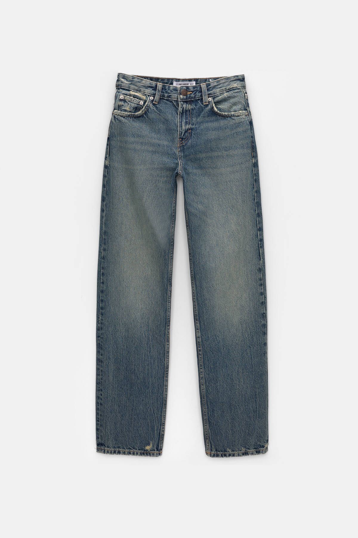 Pull & Bear-Mid-waist straight-leg jeans 7