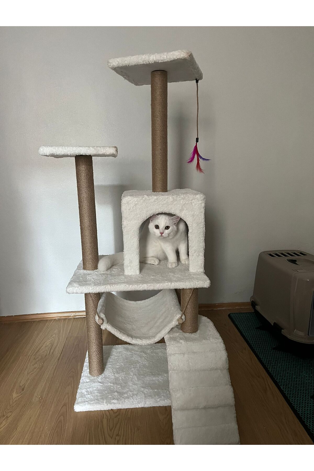 pethomealpi-Luxury Cat Scratching and Play Platform - with Hammock and Nest 5