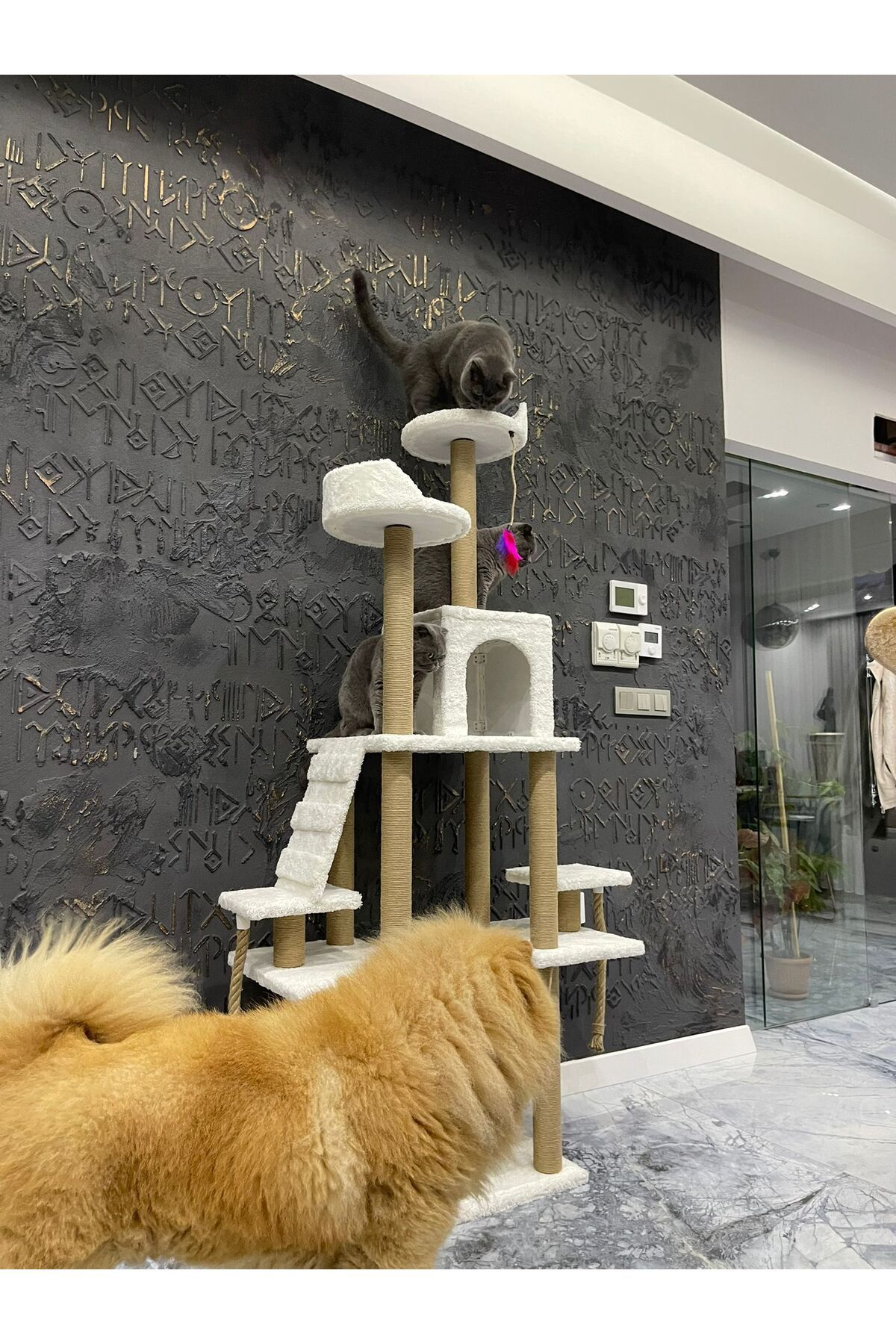 pethomealpi-Luxury Cat Scratching and Play Platform - with Hammock and Nest 4