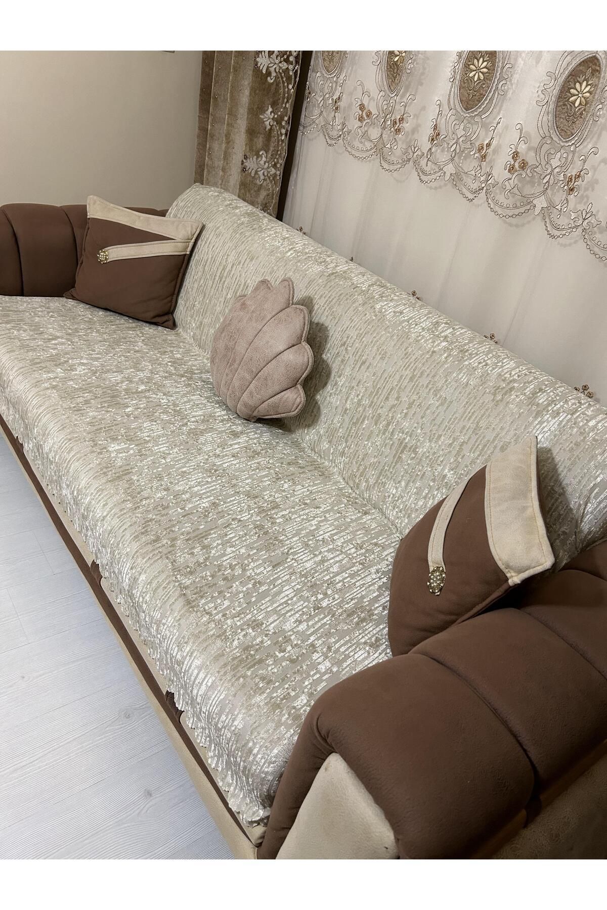 Tekstilsa-Husa de scaun din burete New Fashion Crem Color 1buc Design anti-alunecare si rezistent la sifonare 6