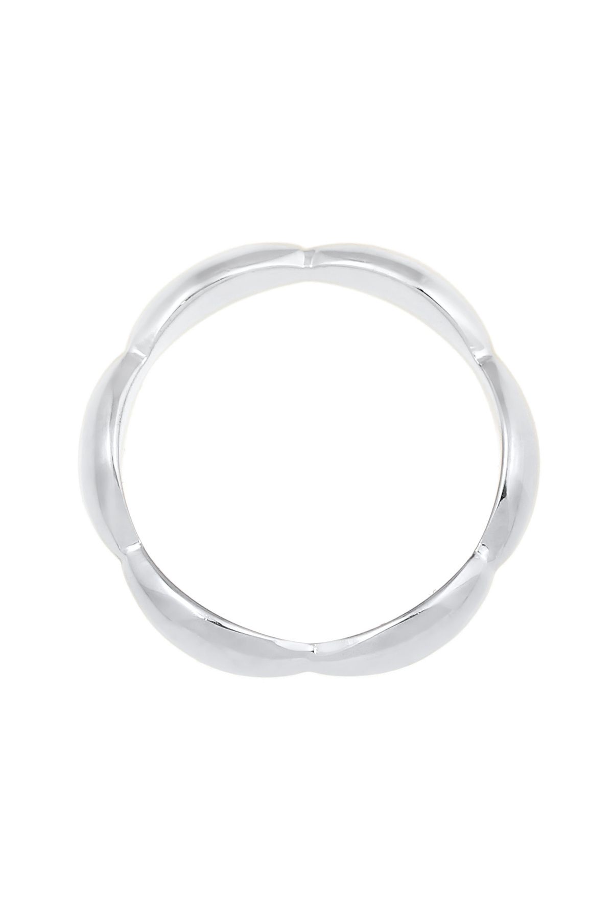 ELLI-Inel de damă cu model Geo Basic Minimal din argint 925 placat cu aur 3