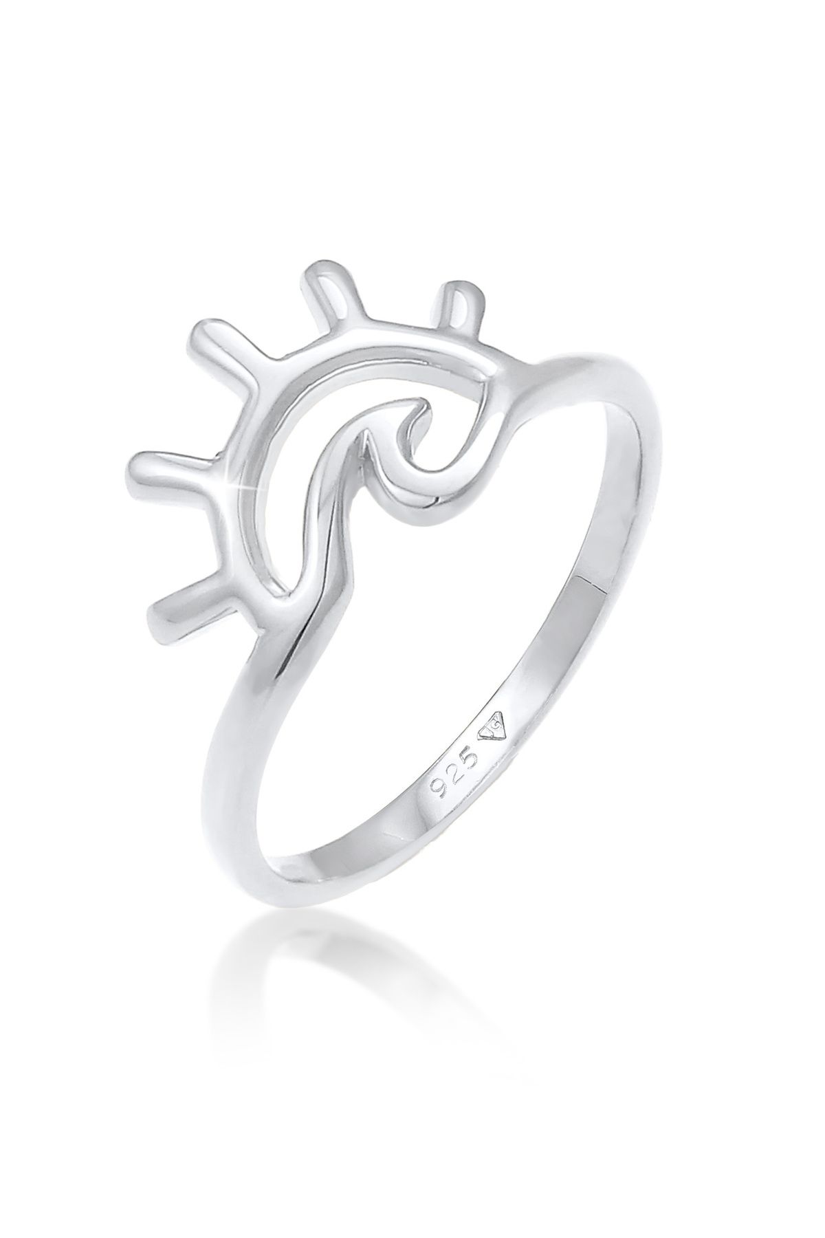 ELLI-Ring Ladies Sunrise Sea Waves Summer Trend Blogger In 925 Sterling Silver 1