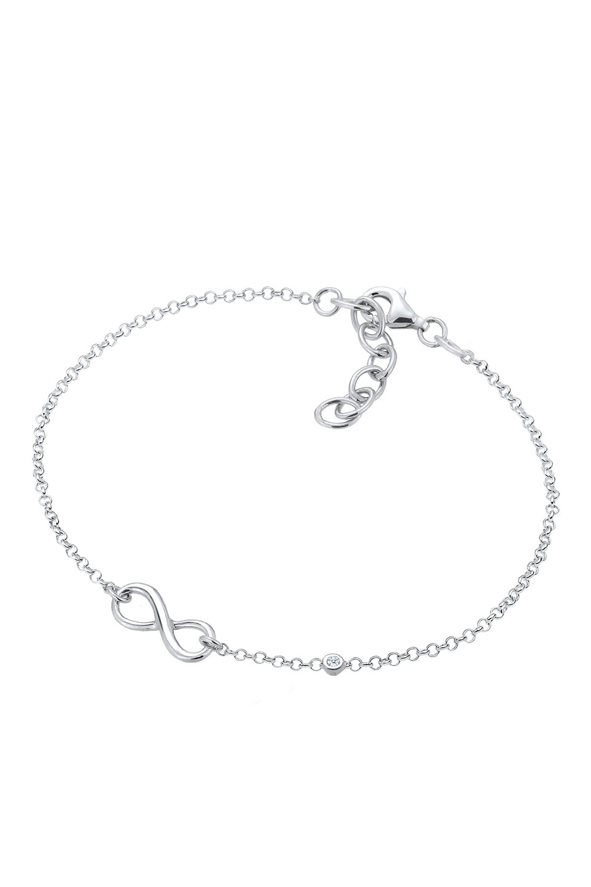 ELLI-Armband Damen Infinity mit Diamant (0,015 ct) in 925 Sterling Silber 2