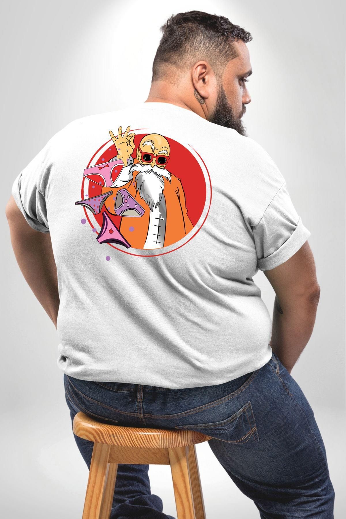 Angemiel-Dragon Ball Anime Rosy Master - Large Size White Unisex T-Shirt, Back Printed 4