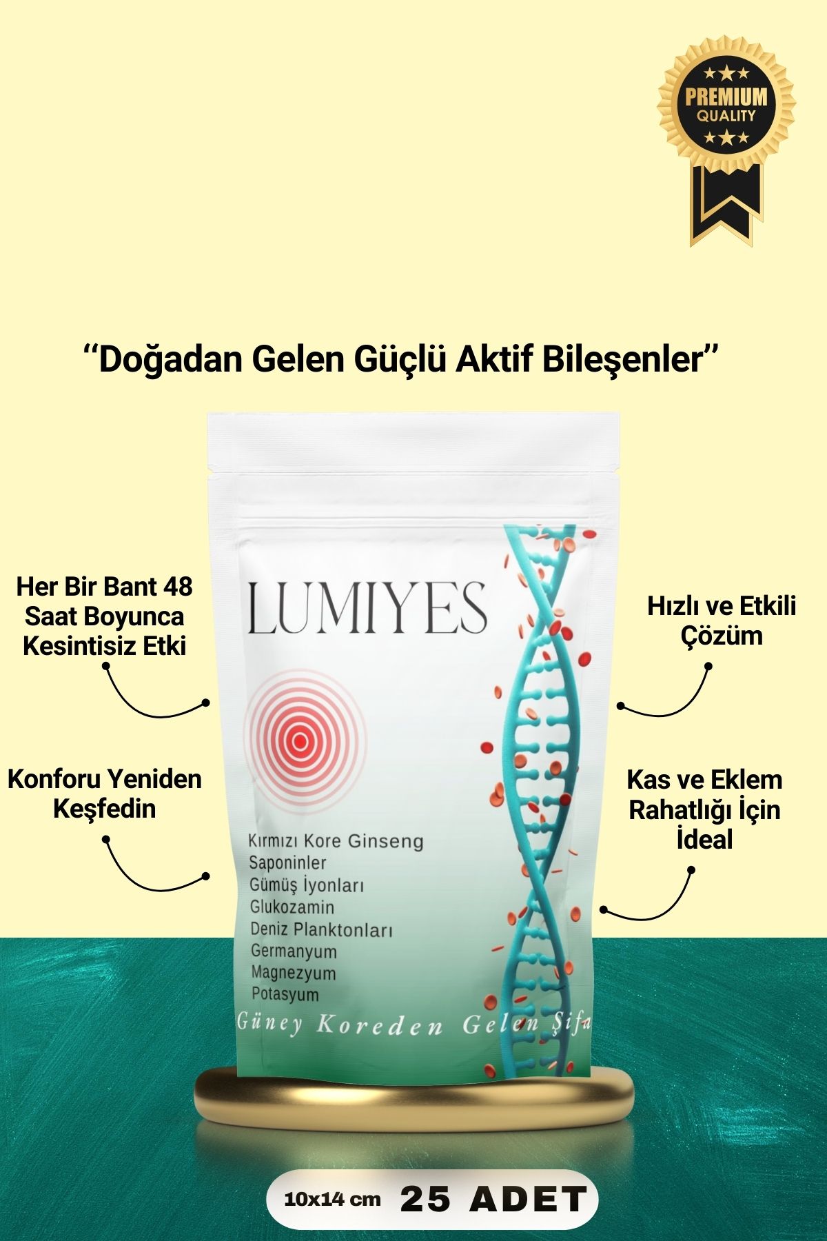 LUMİYES Lumiyes “kas Ve Eklem Konforu Için Doğal Destek Sağlayan Transdermal Bant” 25 Adet