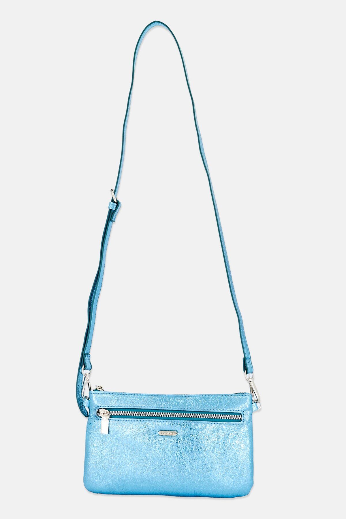 Bebe-Women Brand Logo Crossbody Bag 15 H x 24 L x 1 W cm, Turquoise 1