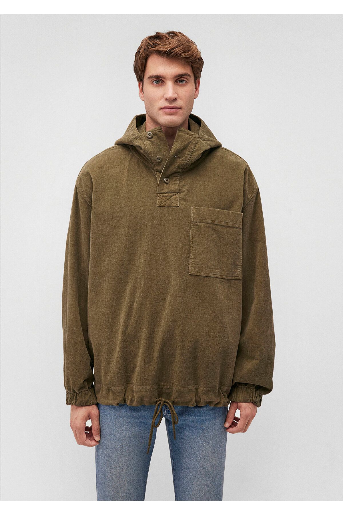 Mavi-Khaki Hooded Oversize Sweatshirt - 0211215 -88487 3