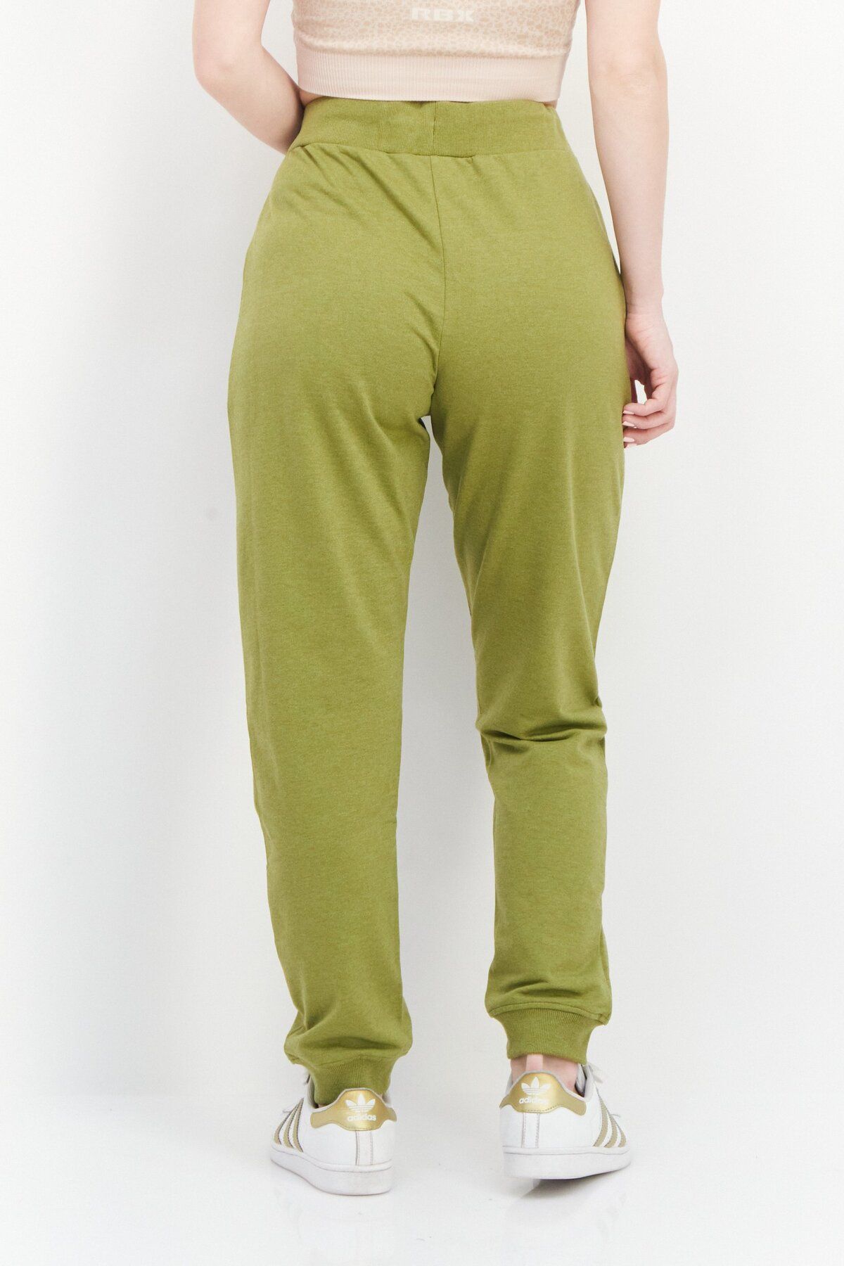 Nautica-Women Drawstring Brand Logo Jogger Pants, Green 3