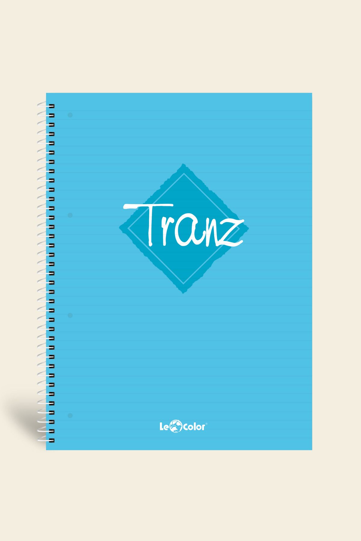 Le Color-200 Page A5 Notebook - Checkered and Turquoise Tranz 1