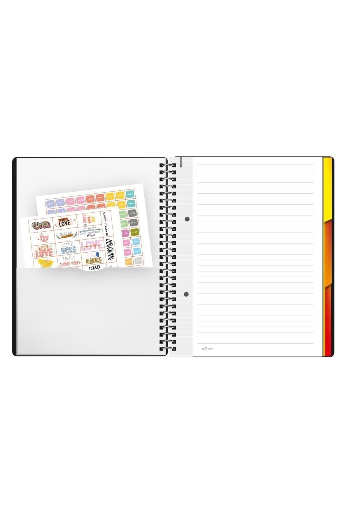Le Color-دفتر ملاحظات Elegance مقاس A5 مخطط 160 صفحة حلزوني 3