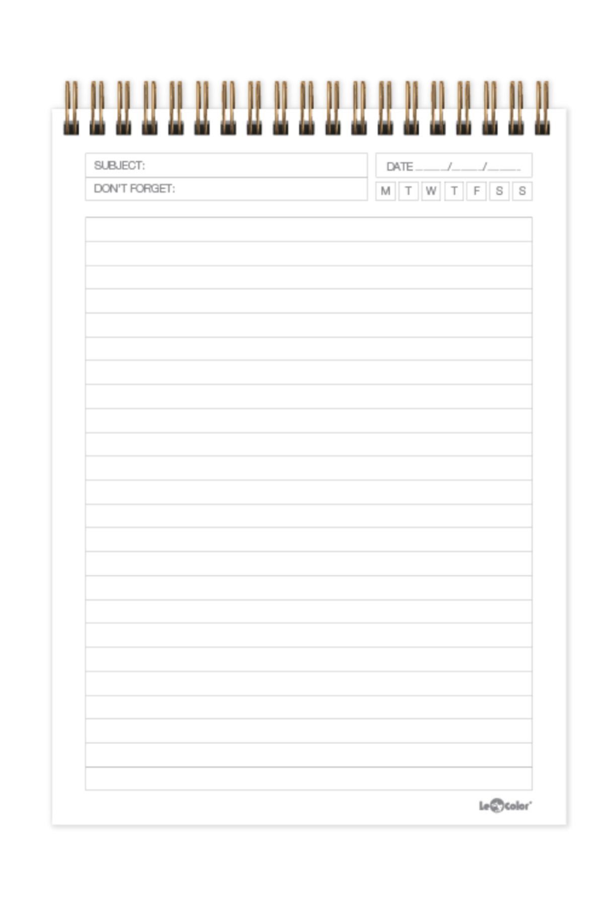 Le Color-Writing Pad Office Memo Pad A5 Striped White 2