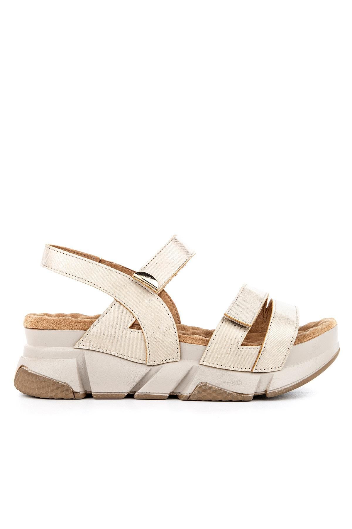 Muya Sandale De Damă Bej Cu Talpă Anatomică - Olimba Heel Spur Femeie - 39