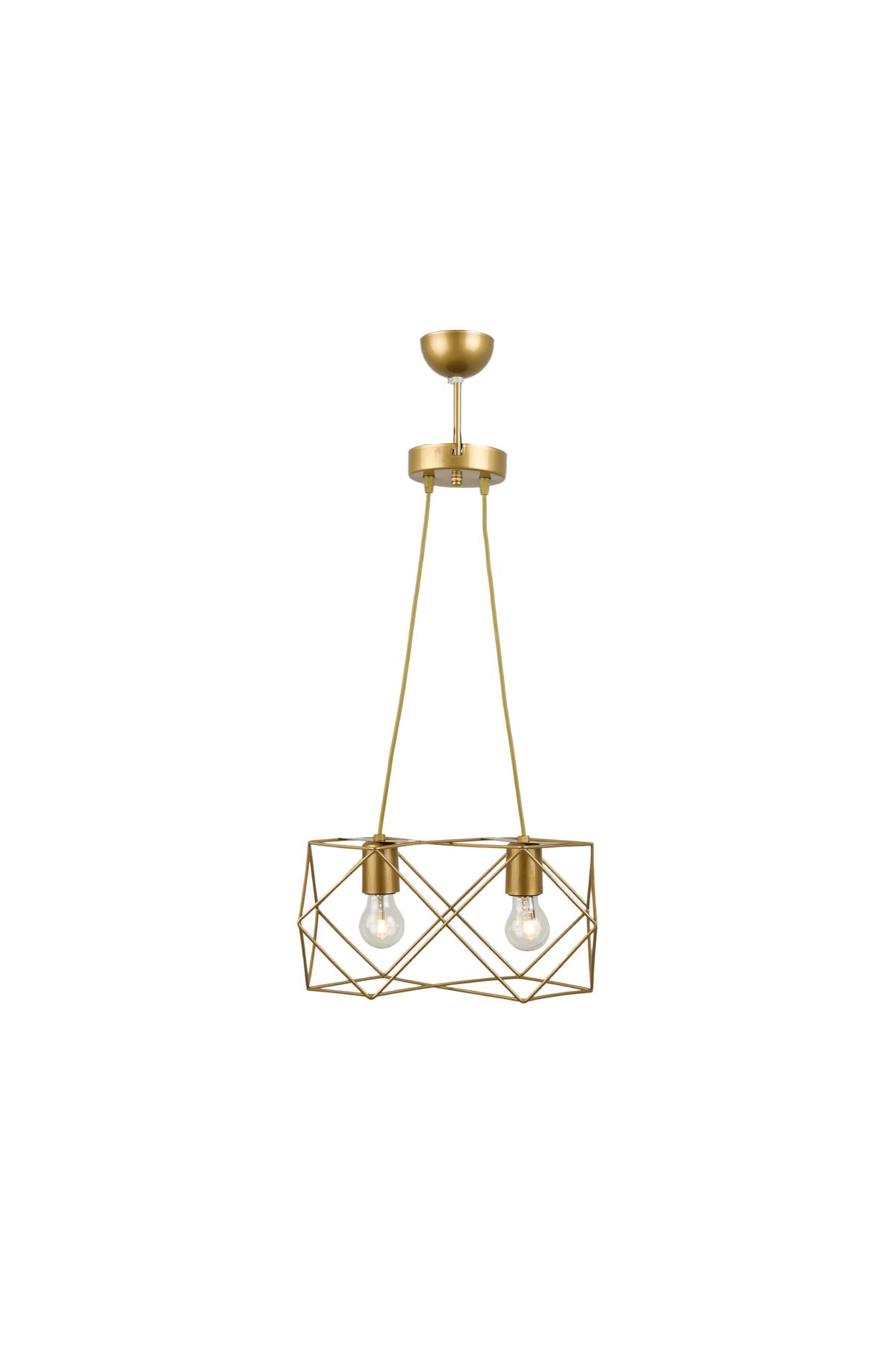 NisaLuce Nisa Luce Zambak 2'li Sıralı Avize - Eskitme - 75x50x50 cm