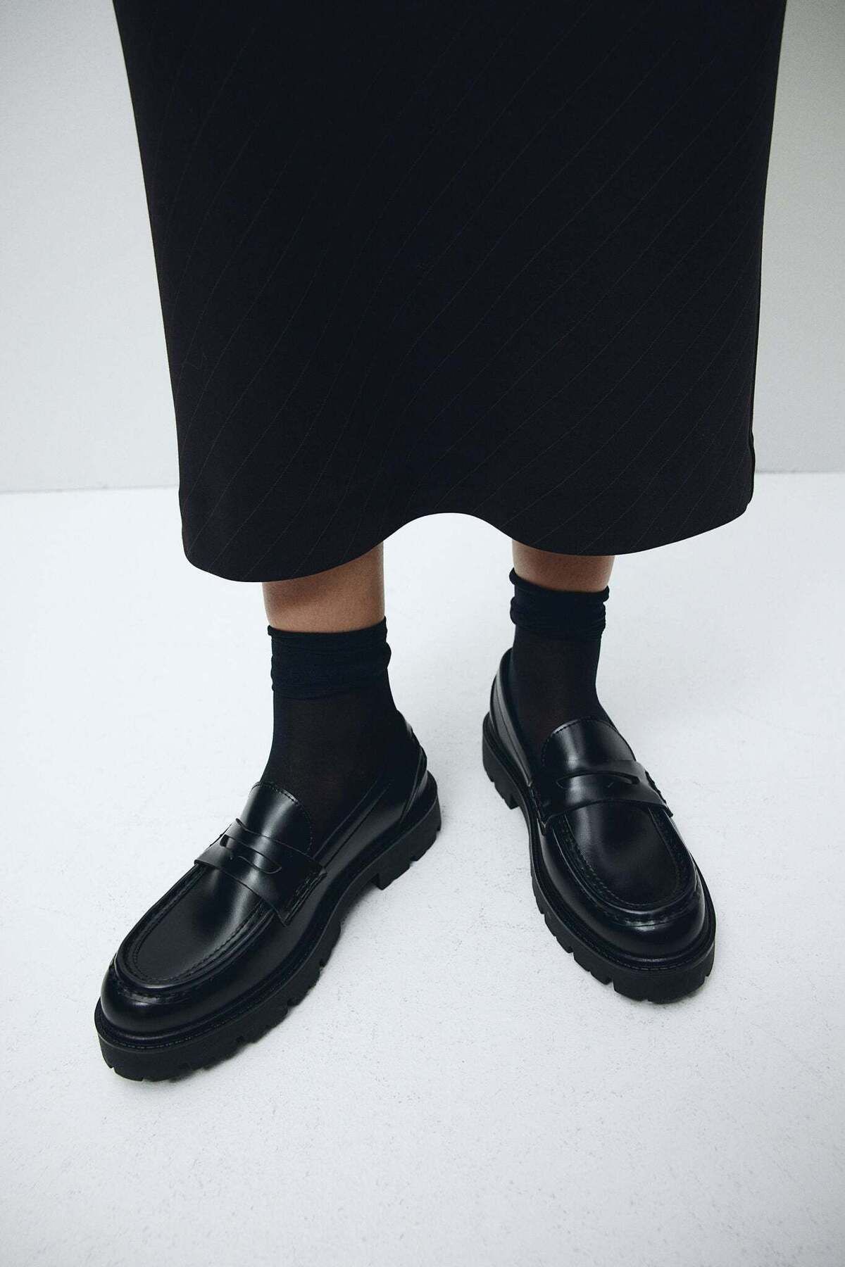 H&M-Chunky black loafers 6