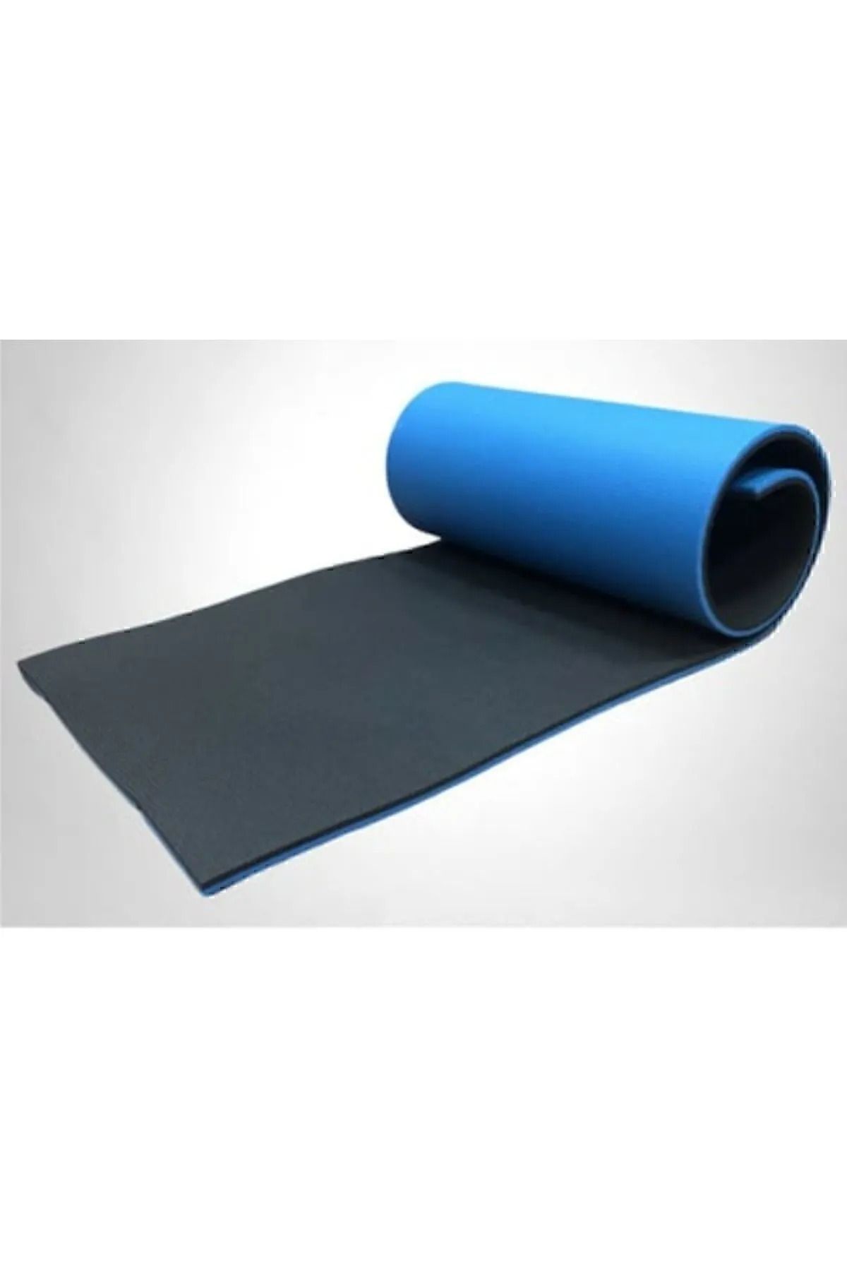 AKTİF SPOR SİYAH MAVİ 10 MM Kalın Egzersiz Pilates Minderi Kamp Yoga Mat Çift Taraflı 180x60 Mavi-siyah