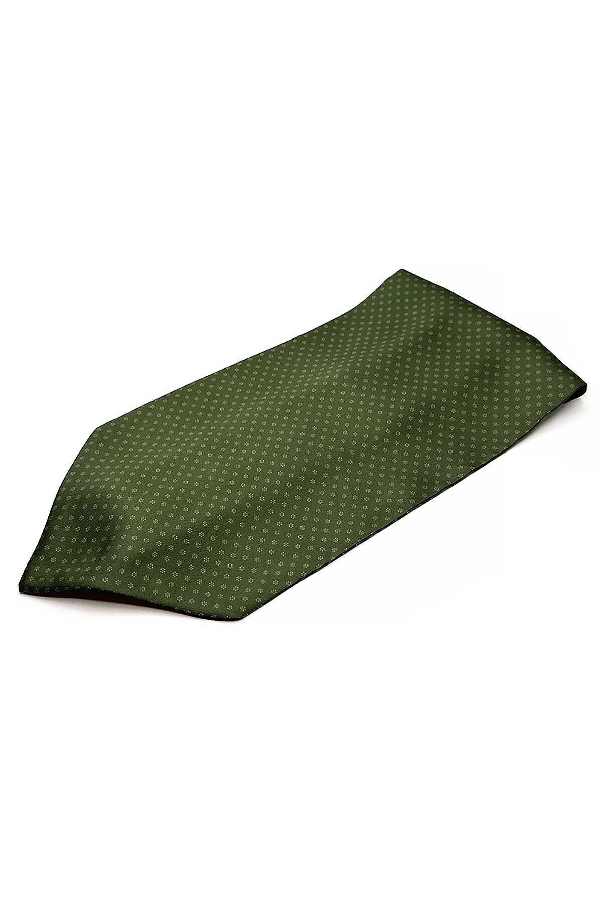 La Pescara-Green Small Pattern Men's Scarf K451 4