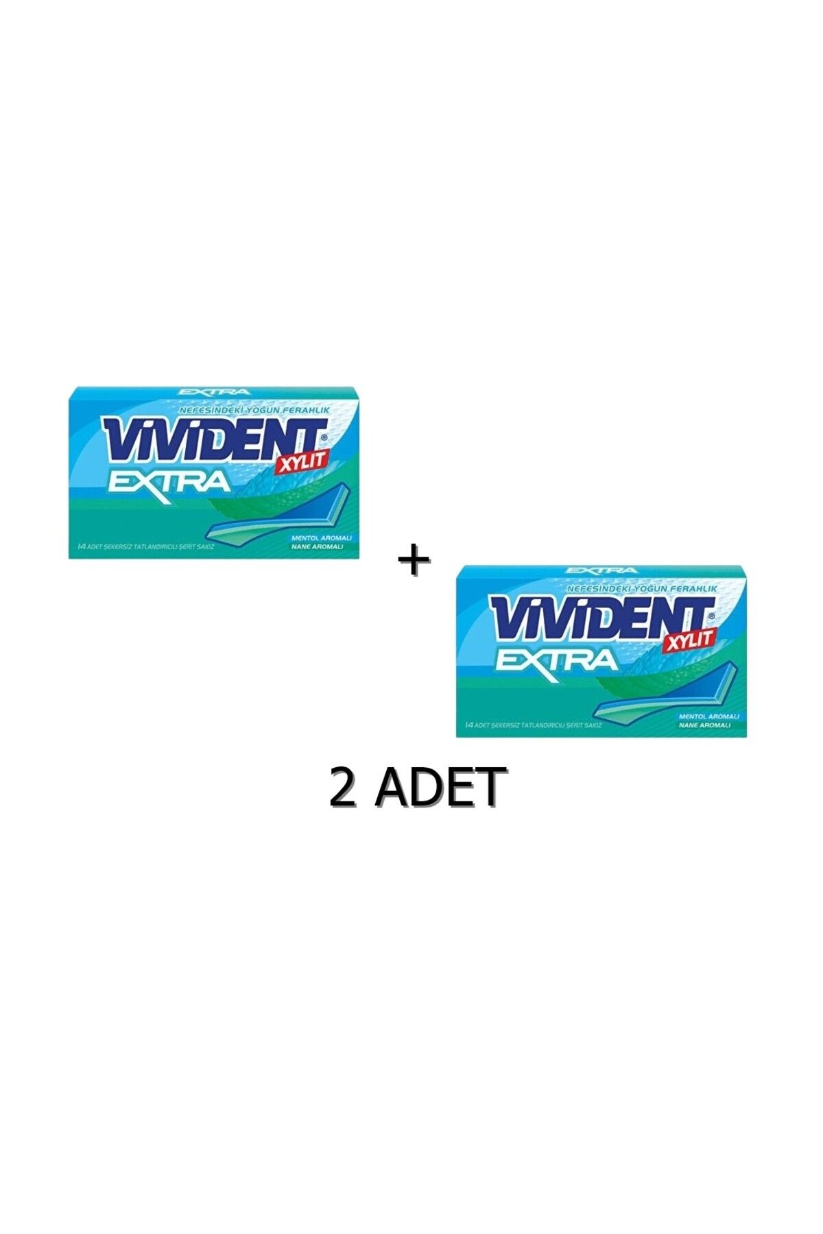 Vivident Extra Nane-Mentol Aromalı Şekersiz-Tatlandırıcılı Şerit Sakız 26g (2 ADET)