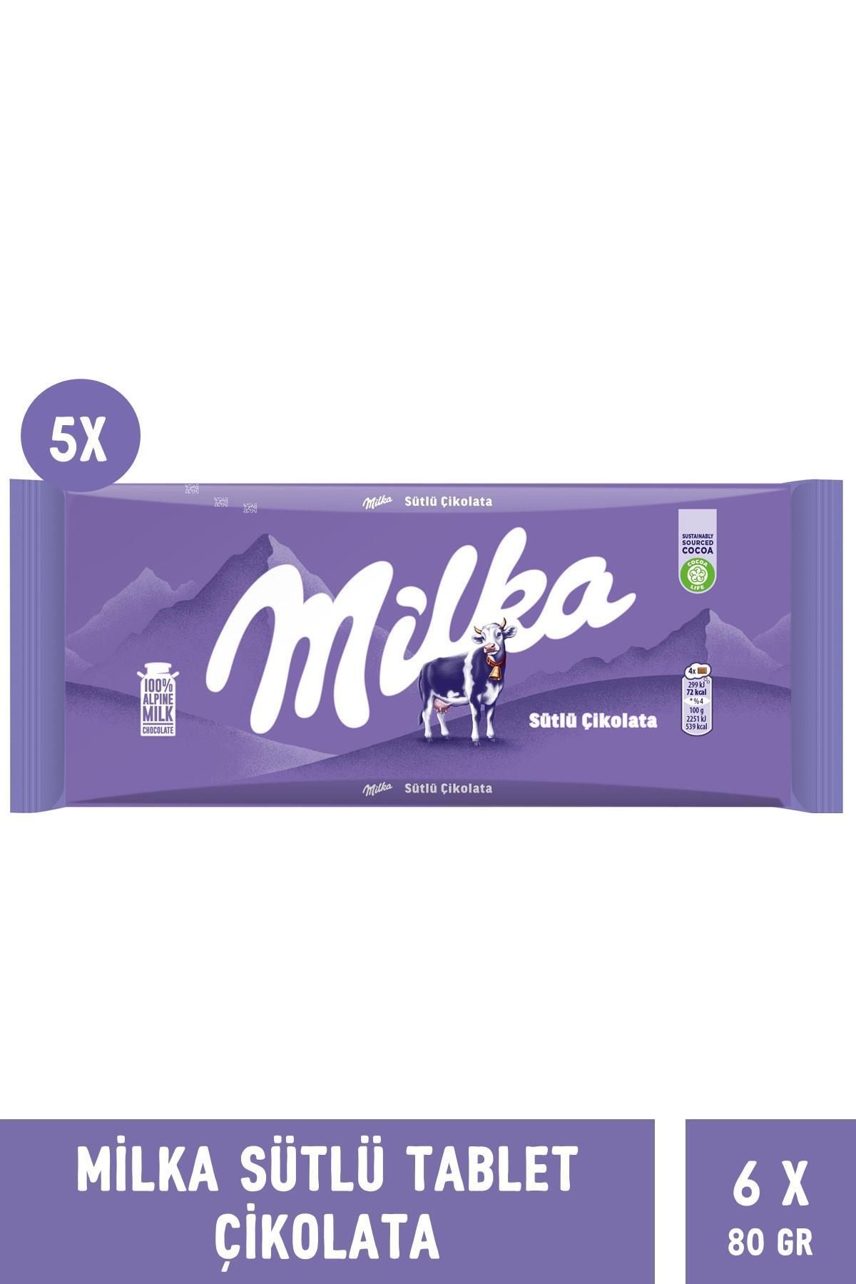 Milka Sütlü Tablet 80gr - 6 Adet